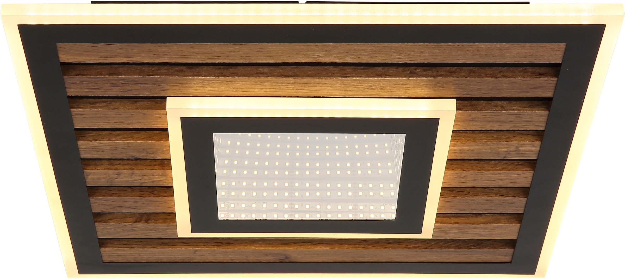 GLOBO LIGHTING LED Deckenleuchte »WOODY«, 1 flammig, Leuchtmittel LED-Modul | LED fest integriert, Memoryfunktion, die deine bevorzugte Einstellung speichert