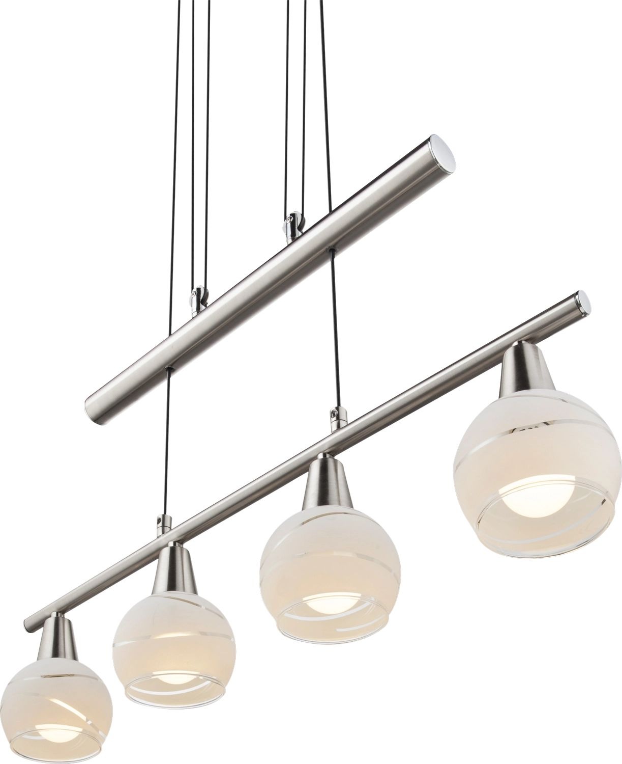 GLOBO LIGHTING LED-Hängeleuchte »ELLIOTT«, Leuchtmittel E14 | Leuchtmittel wechselbar, Hängelampe, höhenverstellbar, Glas satiniert, Esstisch, Esszimmer