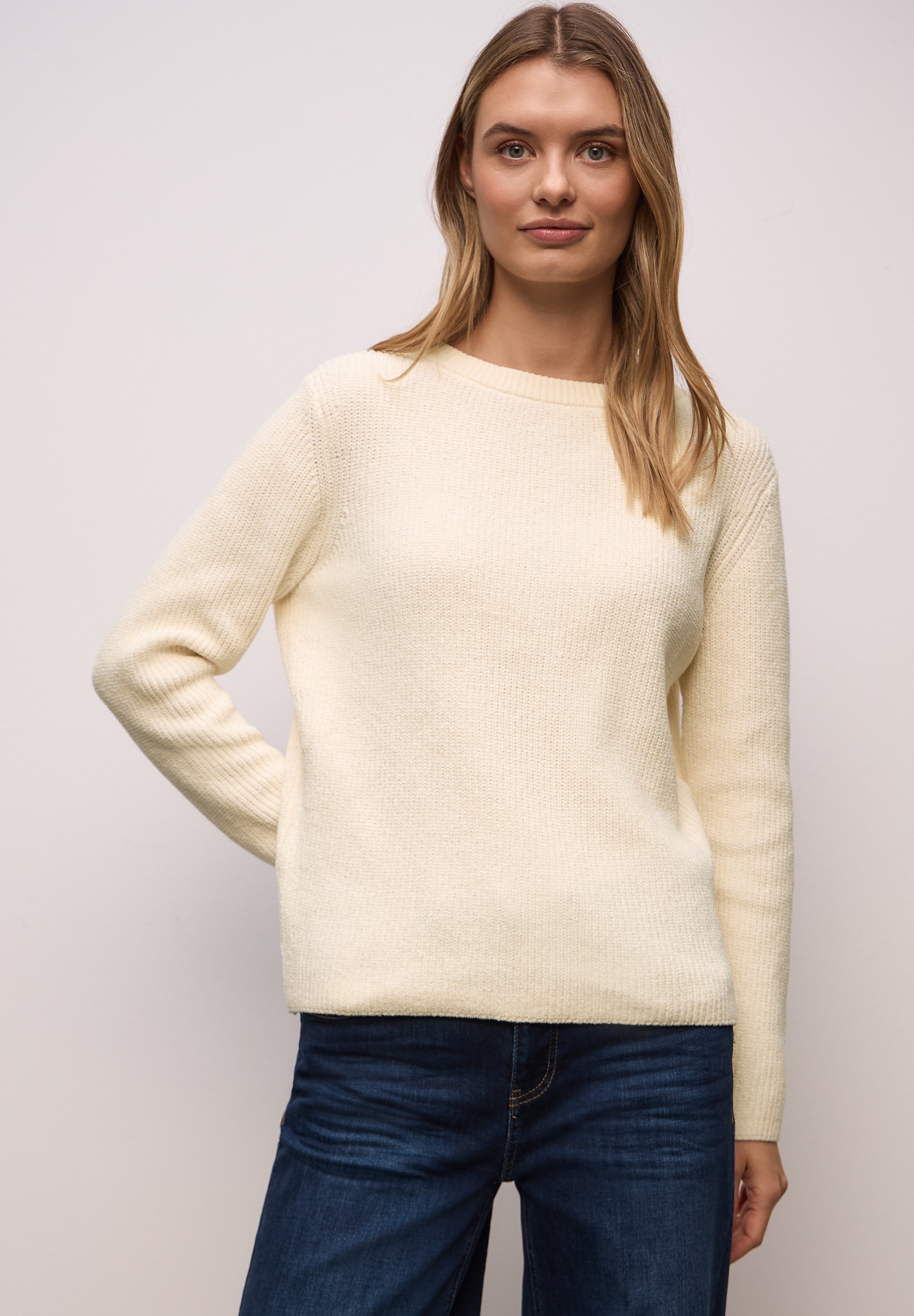 STREET ONE Strickpullover mit U-Boot-Ausschnitt günstig online kaufen