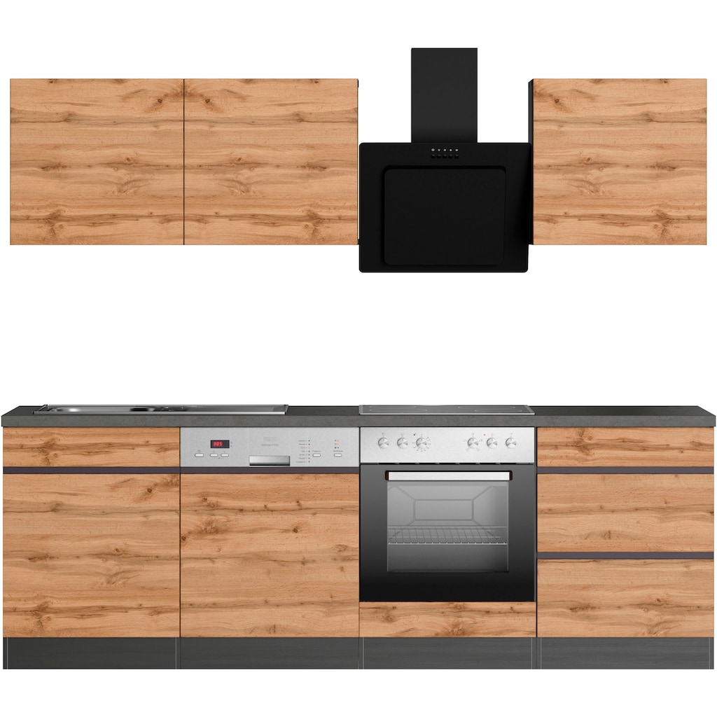 Kochstation Küche »KS-Riesa«, Stellbreite 240 cm, wahlweise mit oder ohne E-Geräte