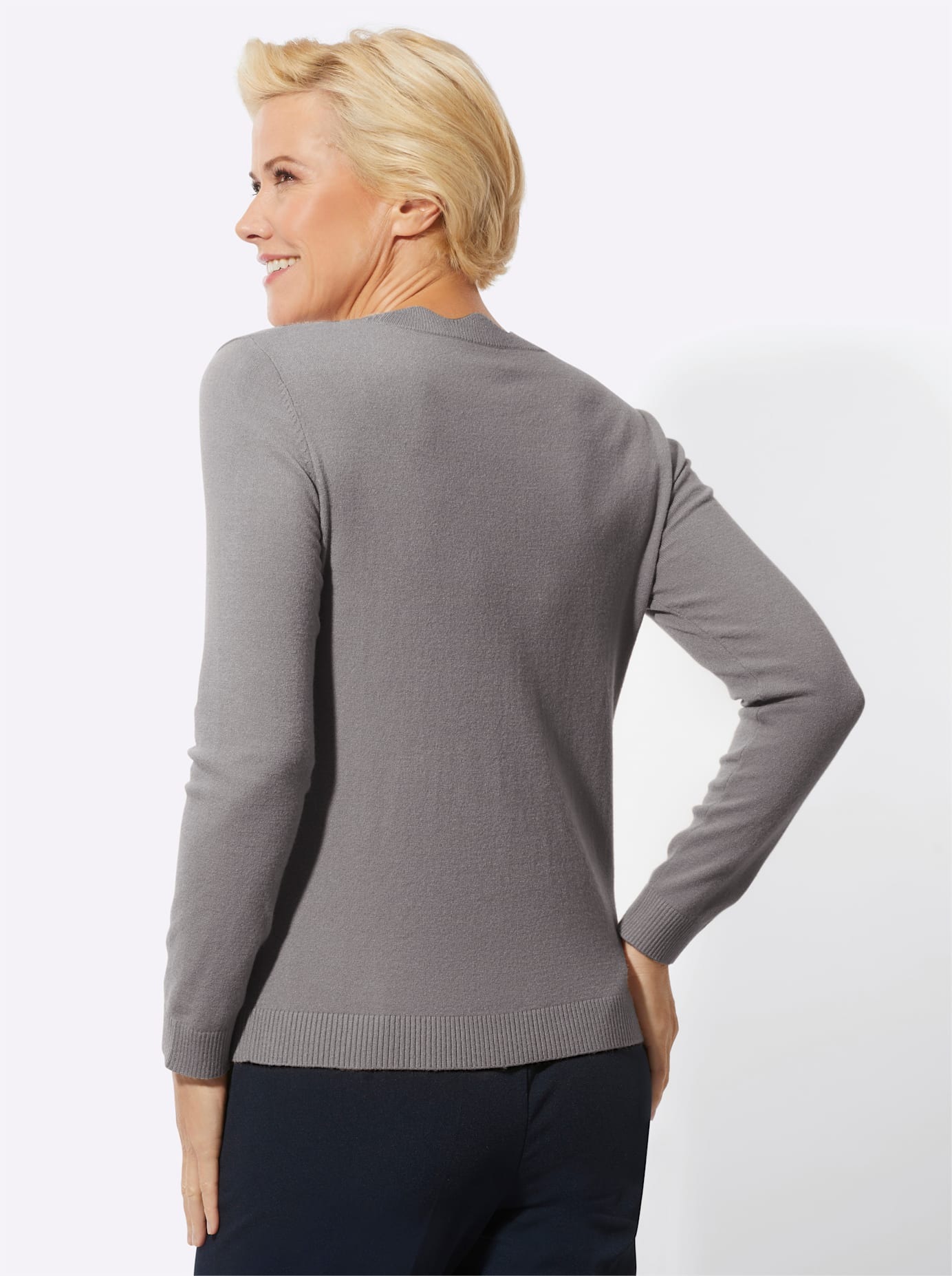 Classic Strickpullover "Langarm-Pullover" günstig online kaufen