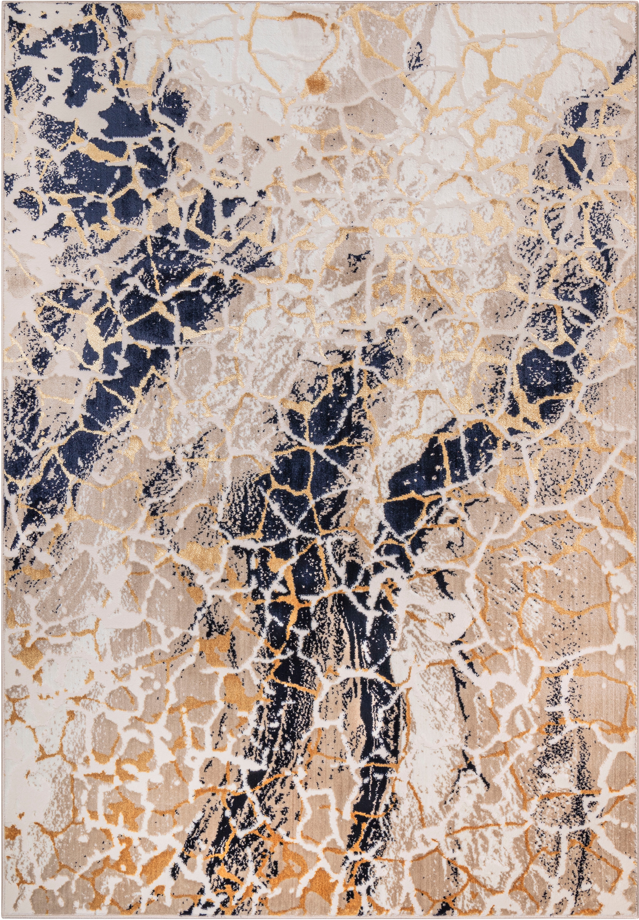 Leonique mit in rechteckig, Teppich Marmor-Optik, BAUR | Design, modernes goldfarbenen »Sander«, Akzenten Teppiche