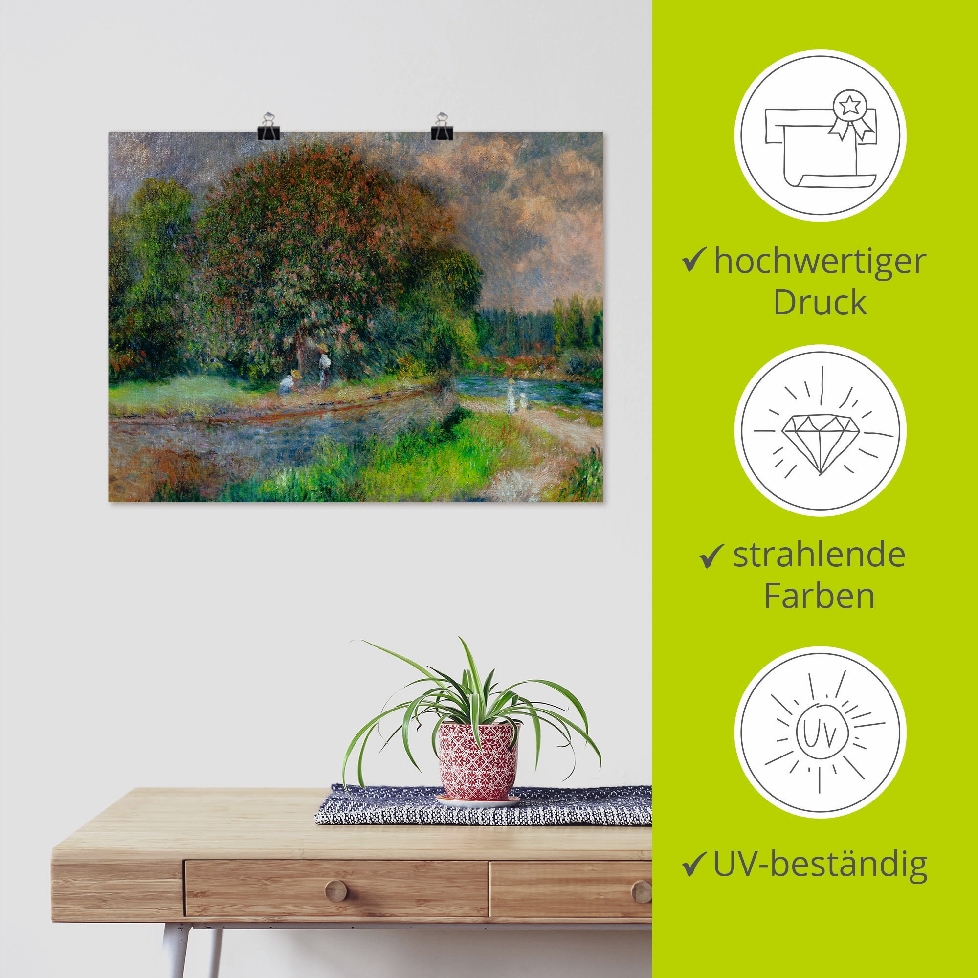 Artland Wandbild »Blühender Kastanienbaum«, Wiesen & Bäume, (1 St.), als Leinwandbild, Poster in verschied. Größen