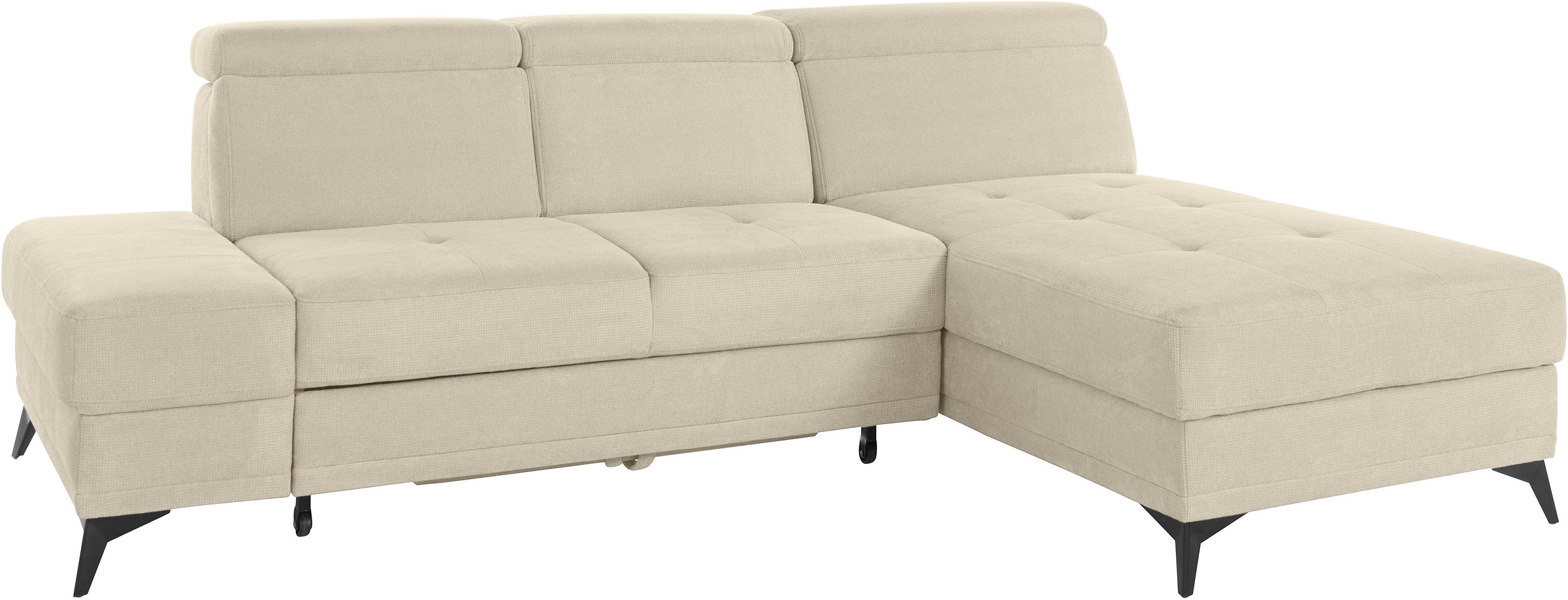 INOSIGN Ecksofa »Cardiz L-Form«, inkl.Kopfteilverstellung und Federkern wahlweise mit Bettfunktion
