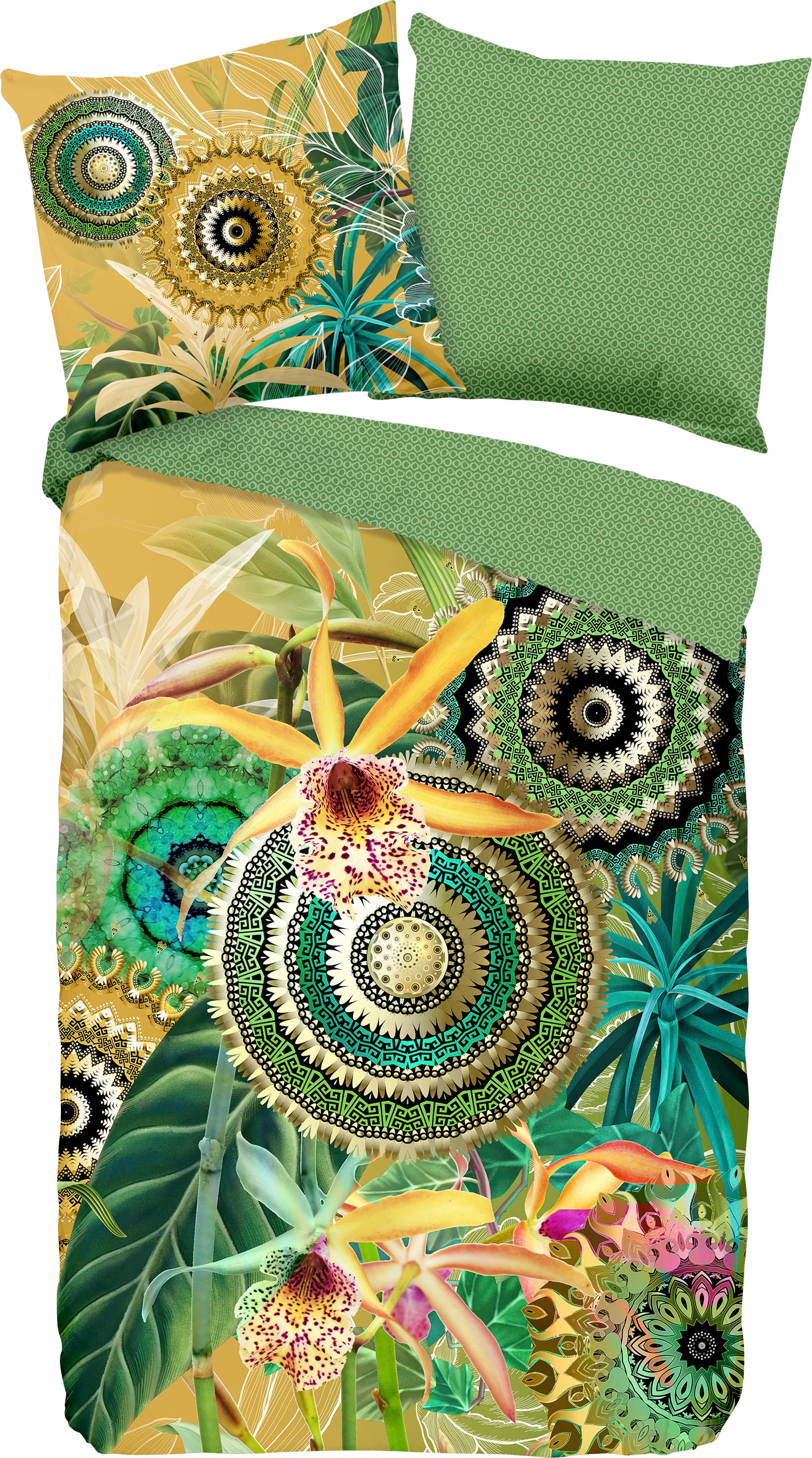 hip Wendebettwäsche "Yissa" 2 Stk. tlg. Mako-Satin, 135x200, Reißverschluss günstig online kaufen