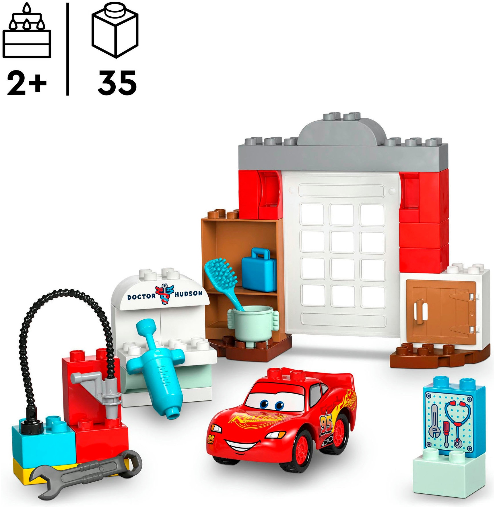 LEGO® Konstruktionsspielsteine »McQueens Besuch in Docs Werkstatt (10456), LEGO DUPLO Disney™«, (35 St.), Made in Europe