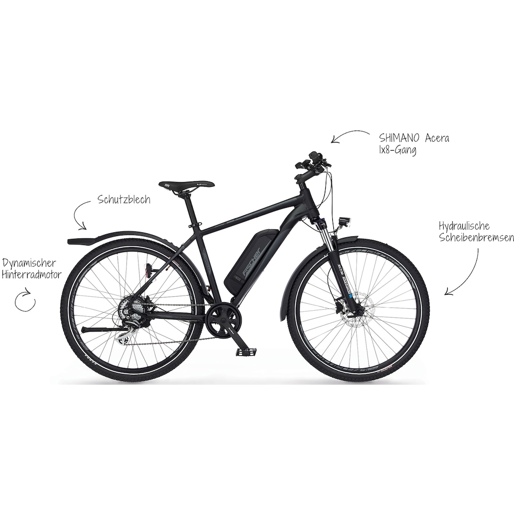 FISCHER Fahrrad E-Bike »TERRA 2.0«, 8 Gang, Shimano, Acera, Heckmotor 250 W