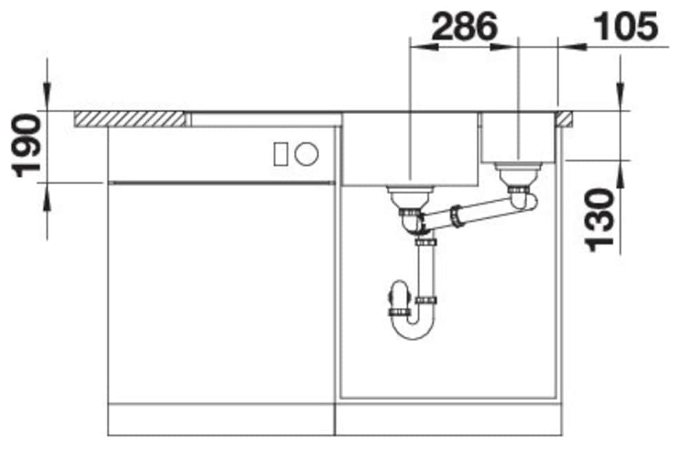 Blanco Granitspüle »AXIA III 6 S-F«, inklusive Esche-Compound-Brückenschneidebrett und Multifunktionsschale