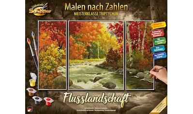 Schipper Malen nach Zahlen »Meisterklasse Triptychon - Flusslandschaft«, Made in Germany kaufen
