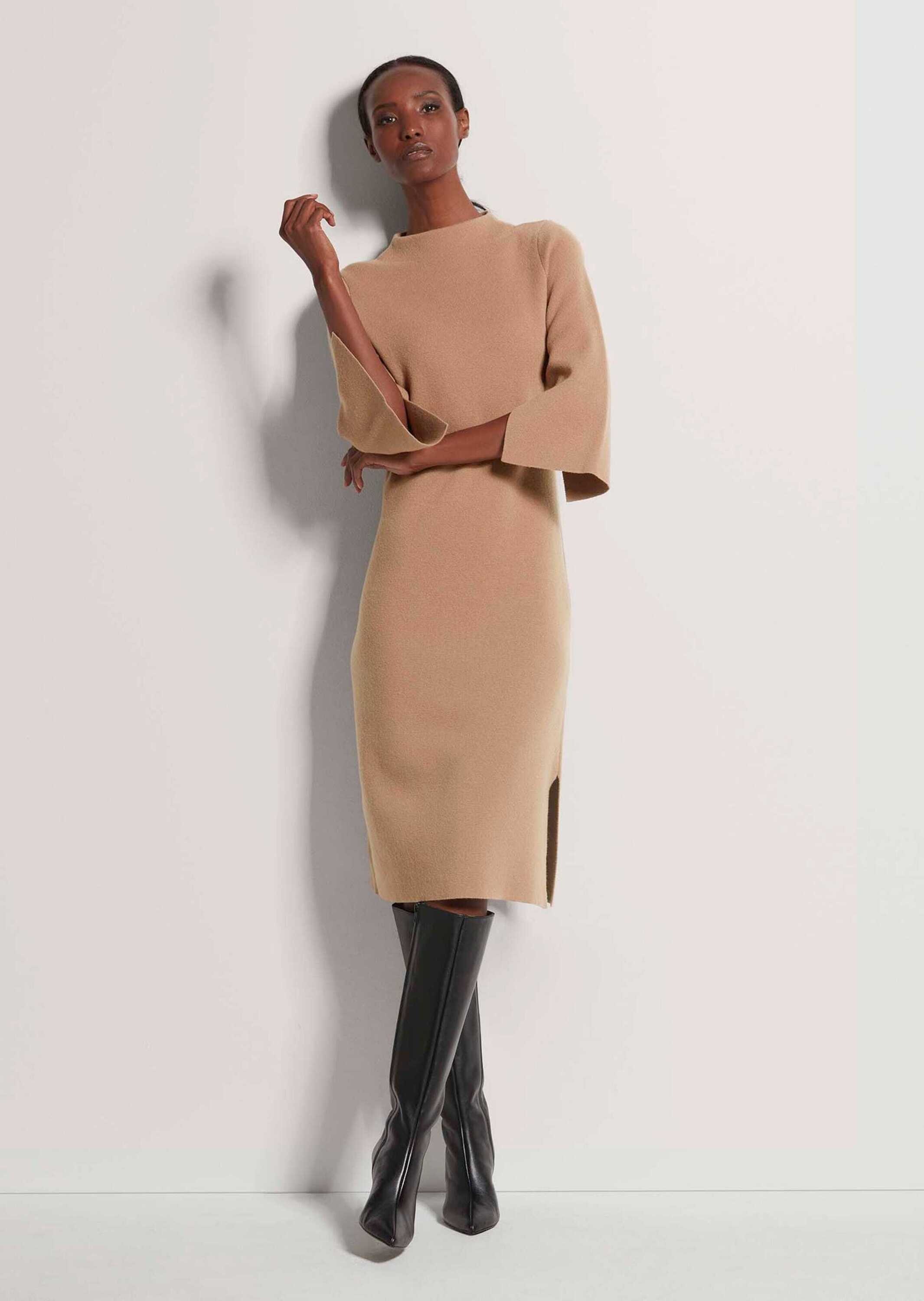 MADELEINE Strickkleid "Strickkleid Halbarm Kaschmir-Strickkleid in Midiläng günstig online kaufen