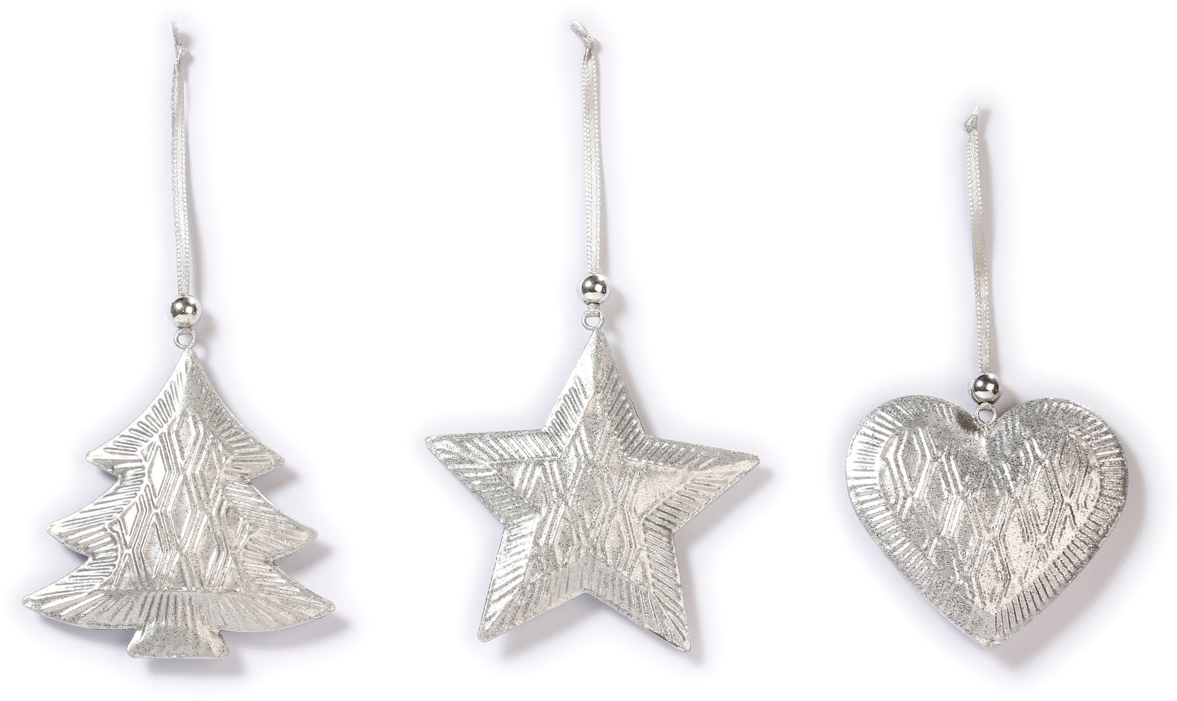 Baumbehang »Herz, Stern, Baum, Weihnachtsdeko, Christbaumschmuck«, (Set, 6 St.),...