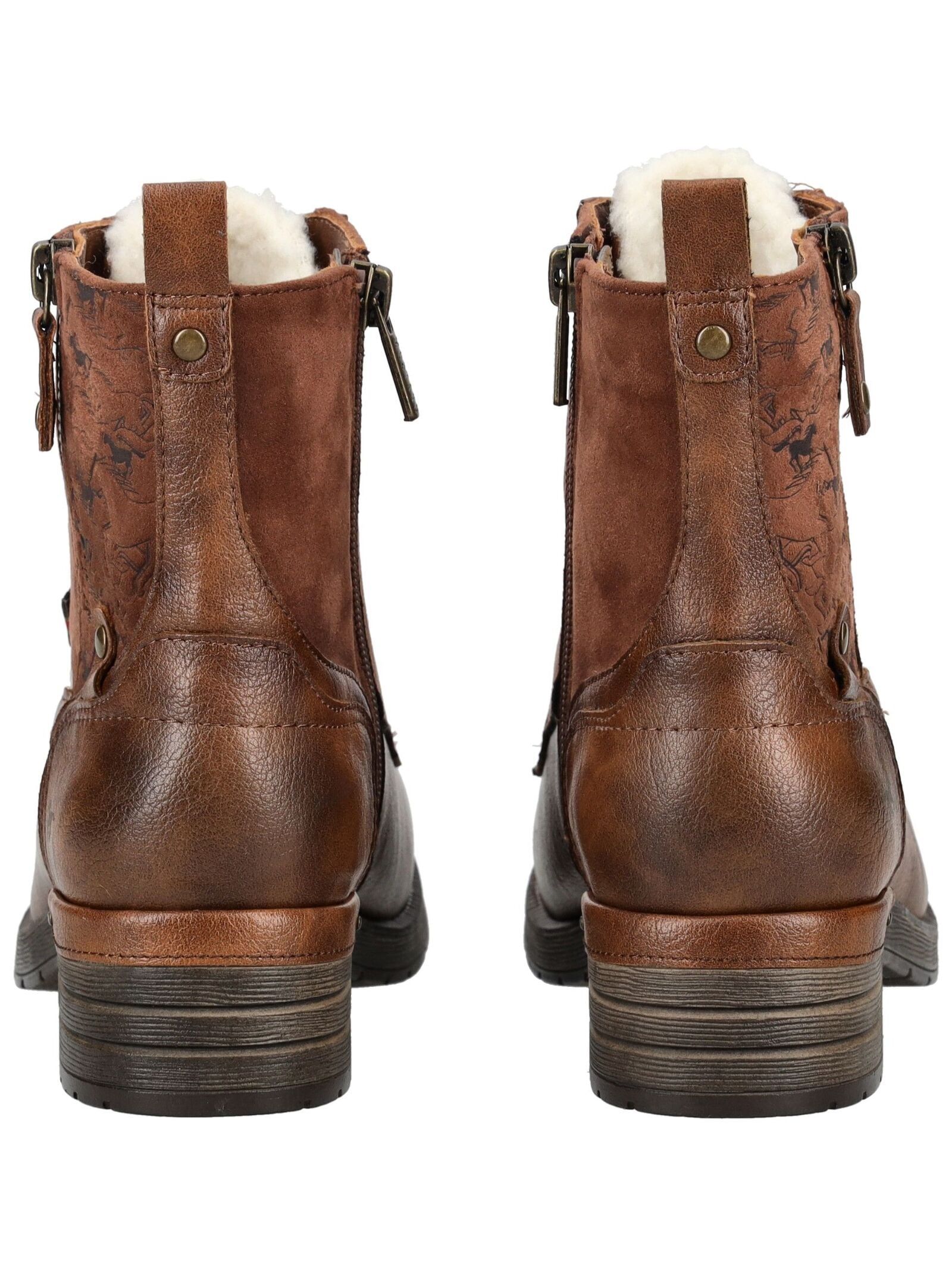Mustang Shoes Schnürstiefelette »Mustang Shoes Stiefelette Lederimitat/Textil«