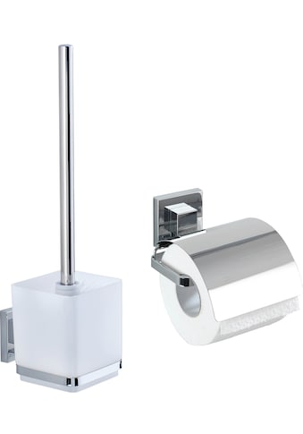 Badaccessoire-Set »Vacuum-Loc Quadro«, (Set, 2 tlg.), WC-Garnitur,Toilettenpapierhalter