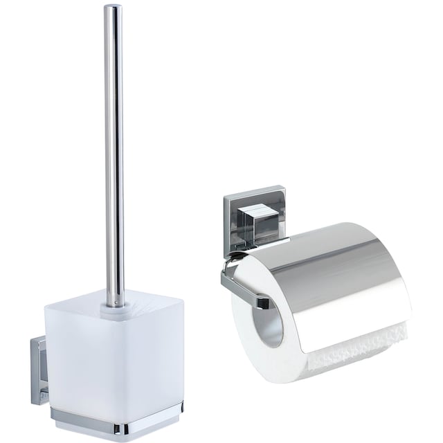 WENKO Badaccessoire-Set »Vacuum-Loc Quadro«, (Set, 2 tlg.), WC-Garnitur, Toilettenpapierhalter bestellen | BAUR