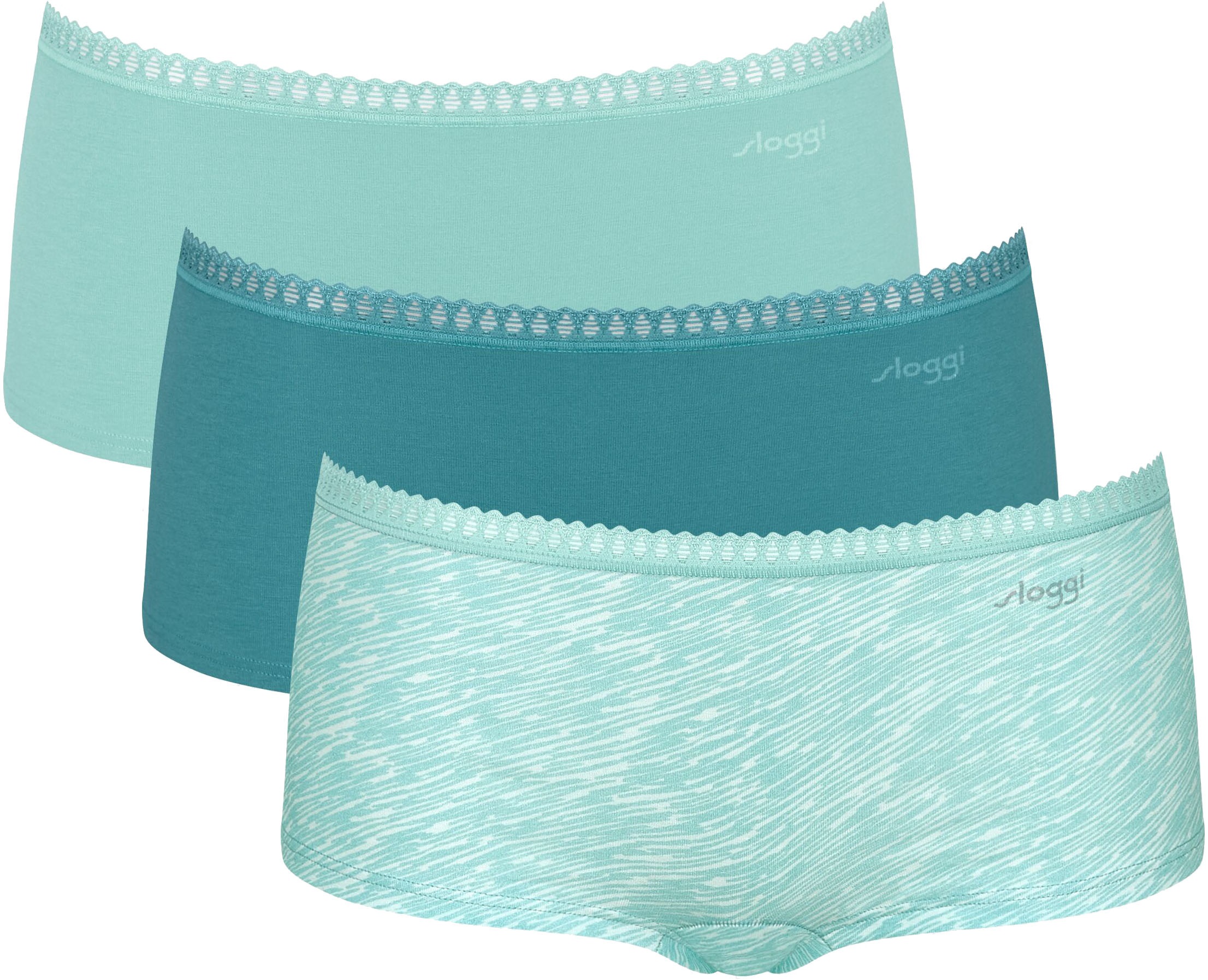 sloggi Panty "GO Crush Short C3P", (3er Pack), mit Spitzendetails günstig online kaufen