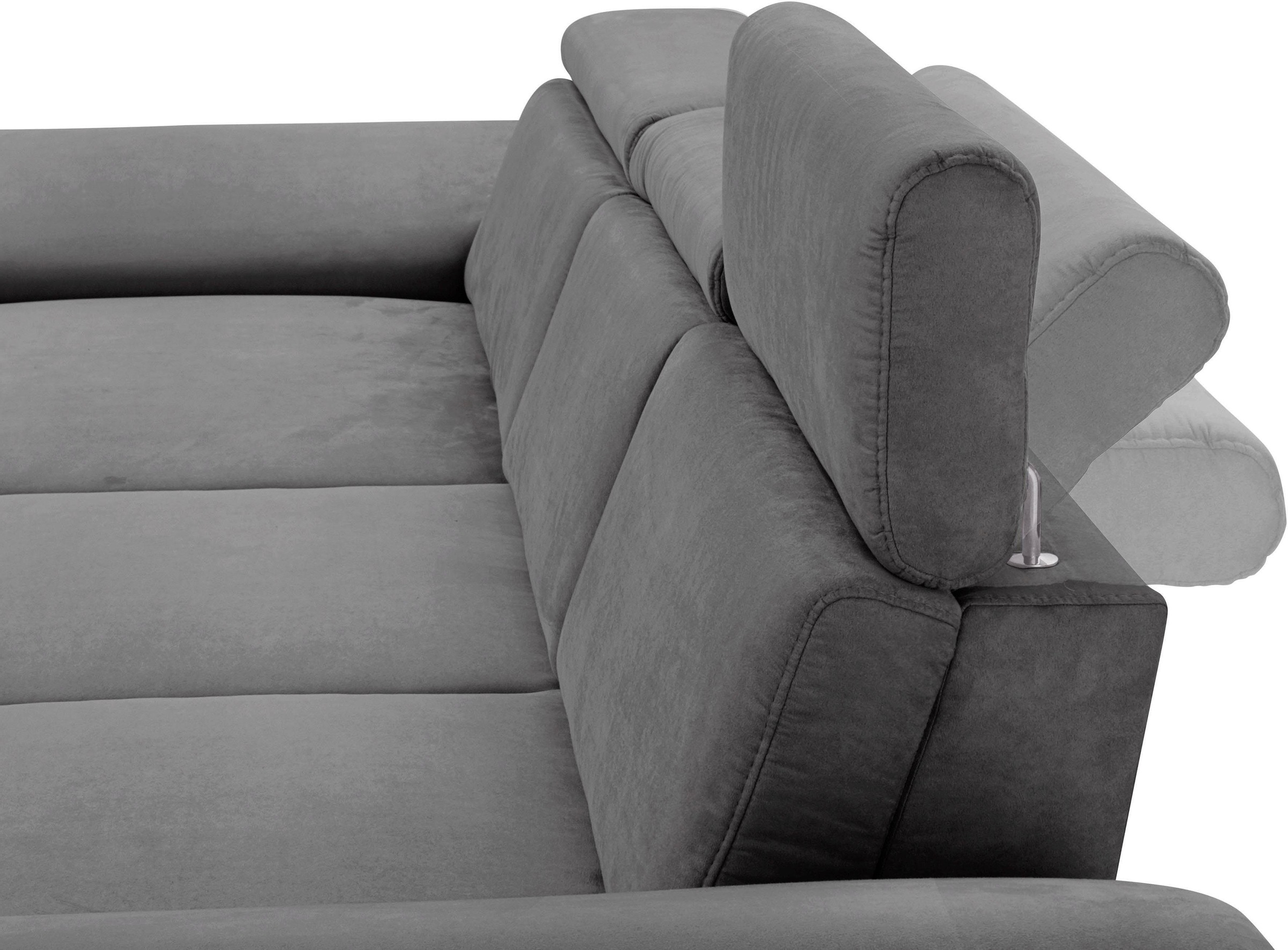 sit&more Ecksofa »Scorpio L-Form«, inklusive Sitztiefenverstellung, wahlweise mit Kopfverstellung