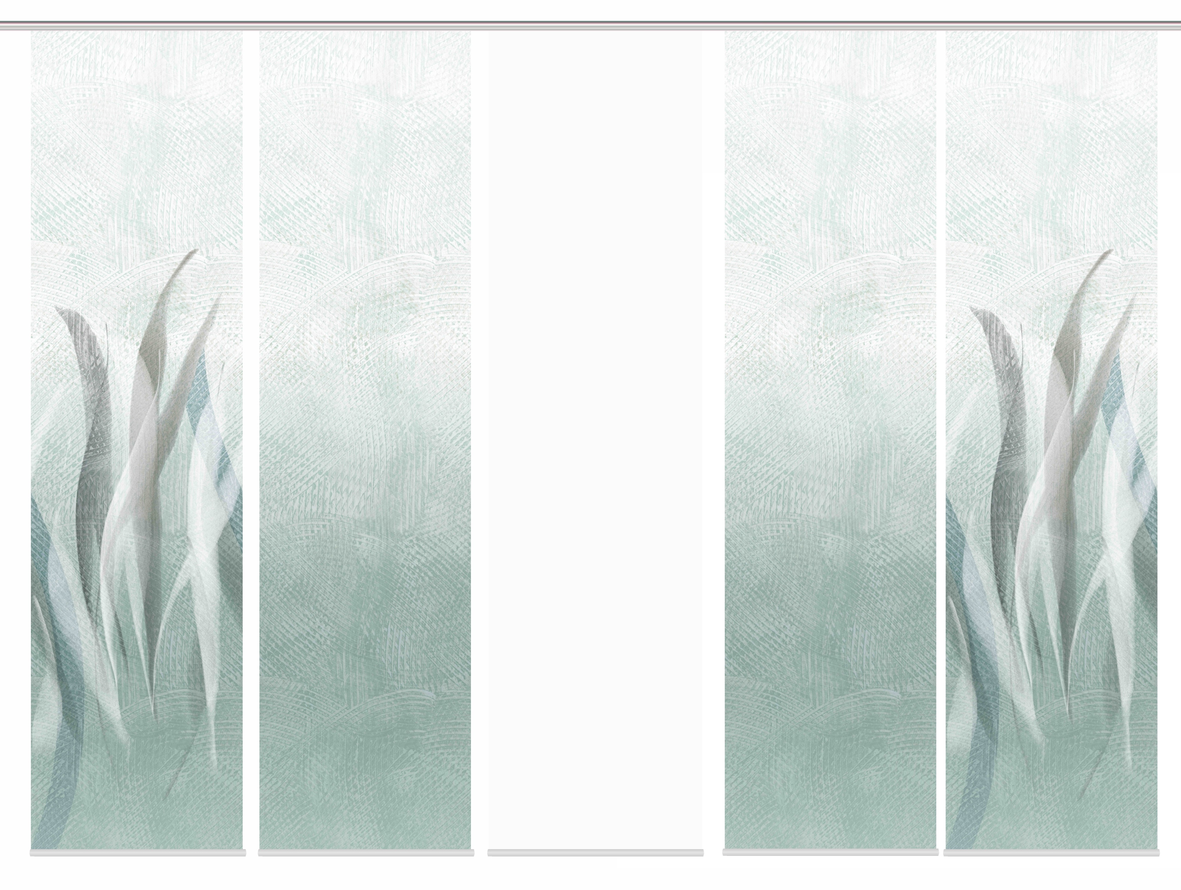 Thumbnail - HOME WOHNIDEEN Schiebegardine "SIRALIO" Paneelwagen 5 Stk. tlg. SCHIEBEVORHANGSET,SEIDENOPTIK,DIGIDRUCK