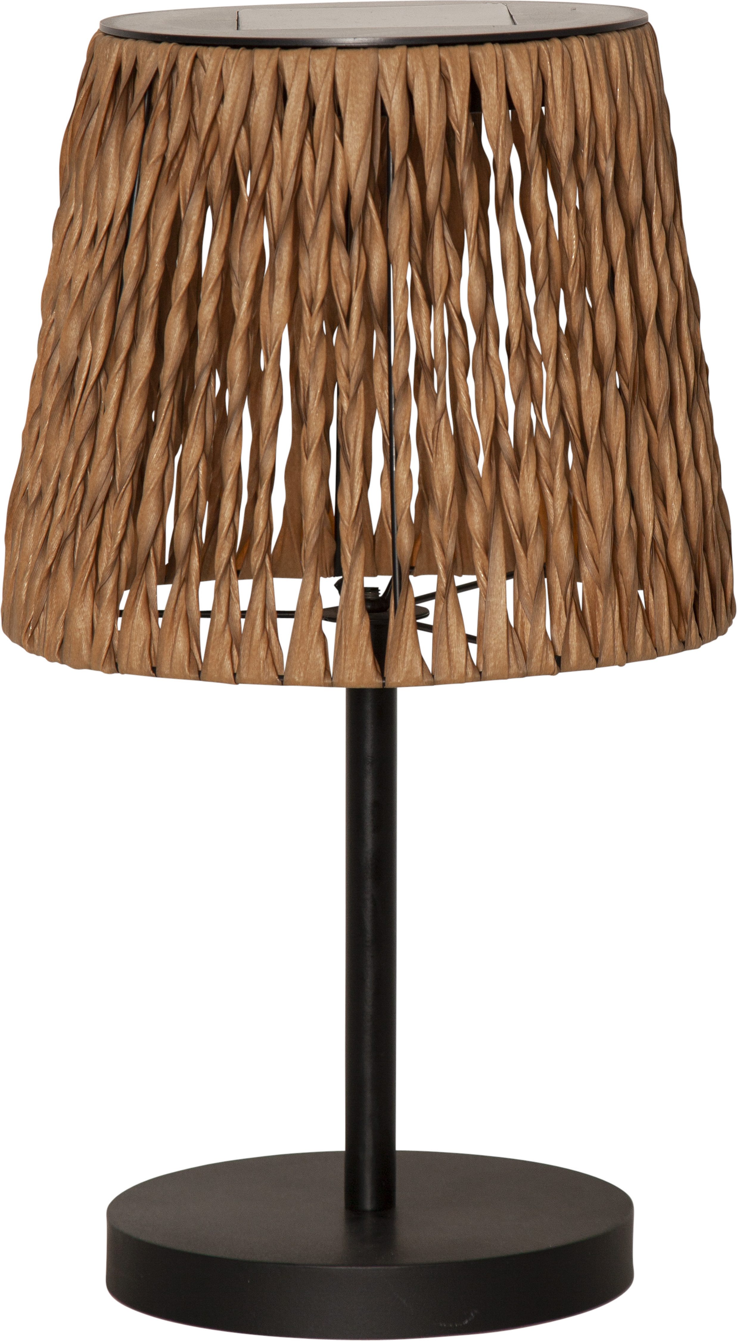 Parforce Traditional Hunting LED Solarleuchte "Solarlampe Cesta" LED-Board 1 Stk. Warmweiß Dämmerungssensor, synthetische Rattan-Optik