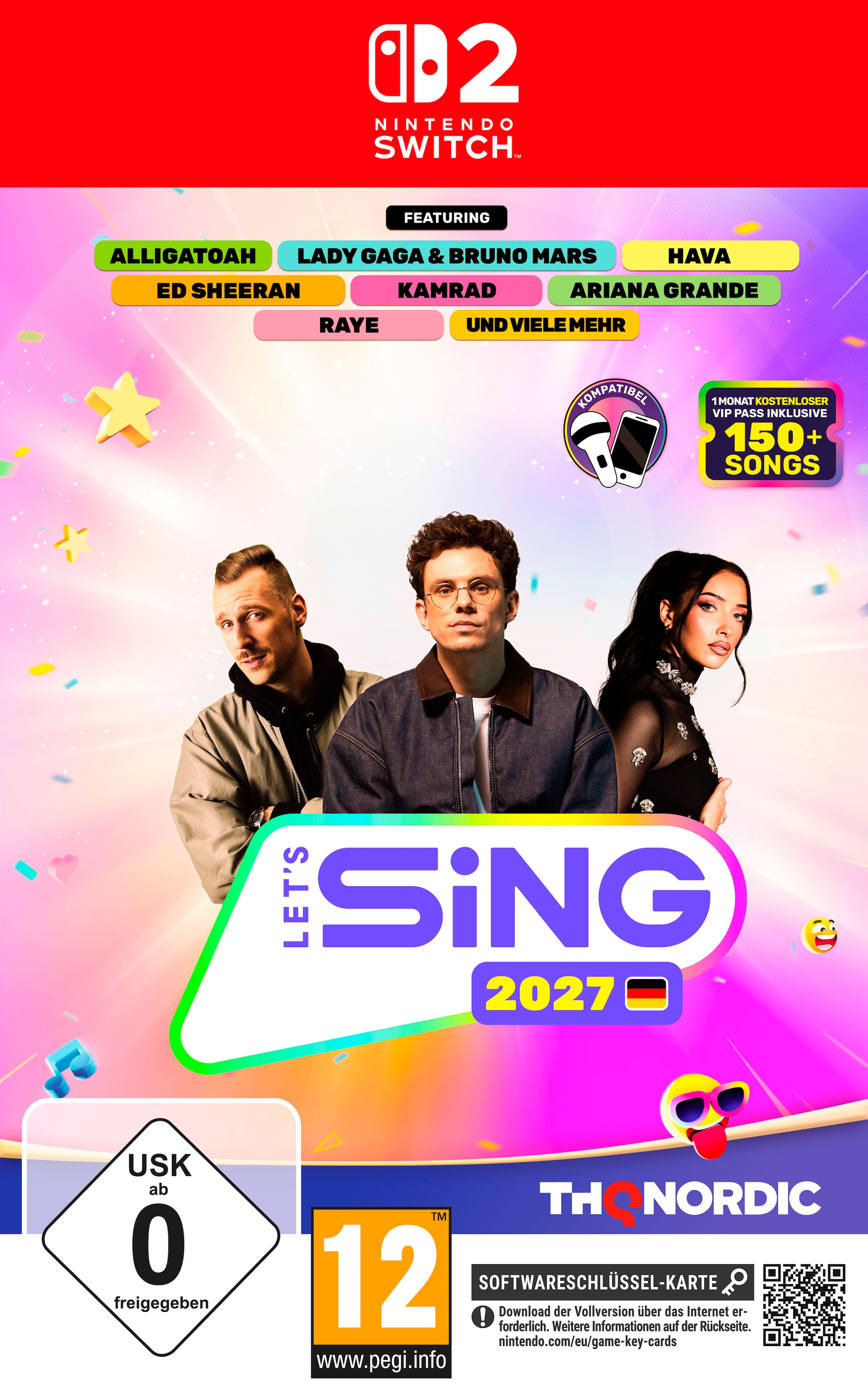 THQ NORDIC Spielesoftware "Let's Sing 2027", Nintendo Switch 2, bunt, Spielesoftware
