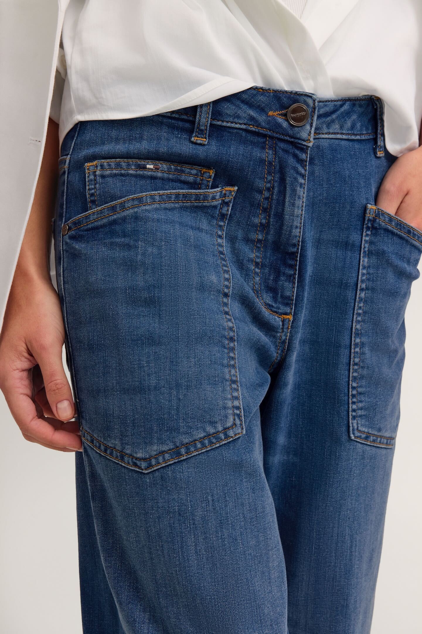 bugatti 5-Pocket-Jeans »Stretch« mit aufgesetzten Taschen