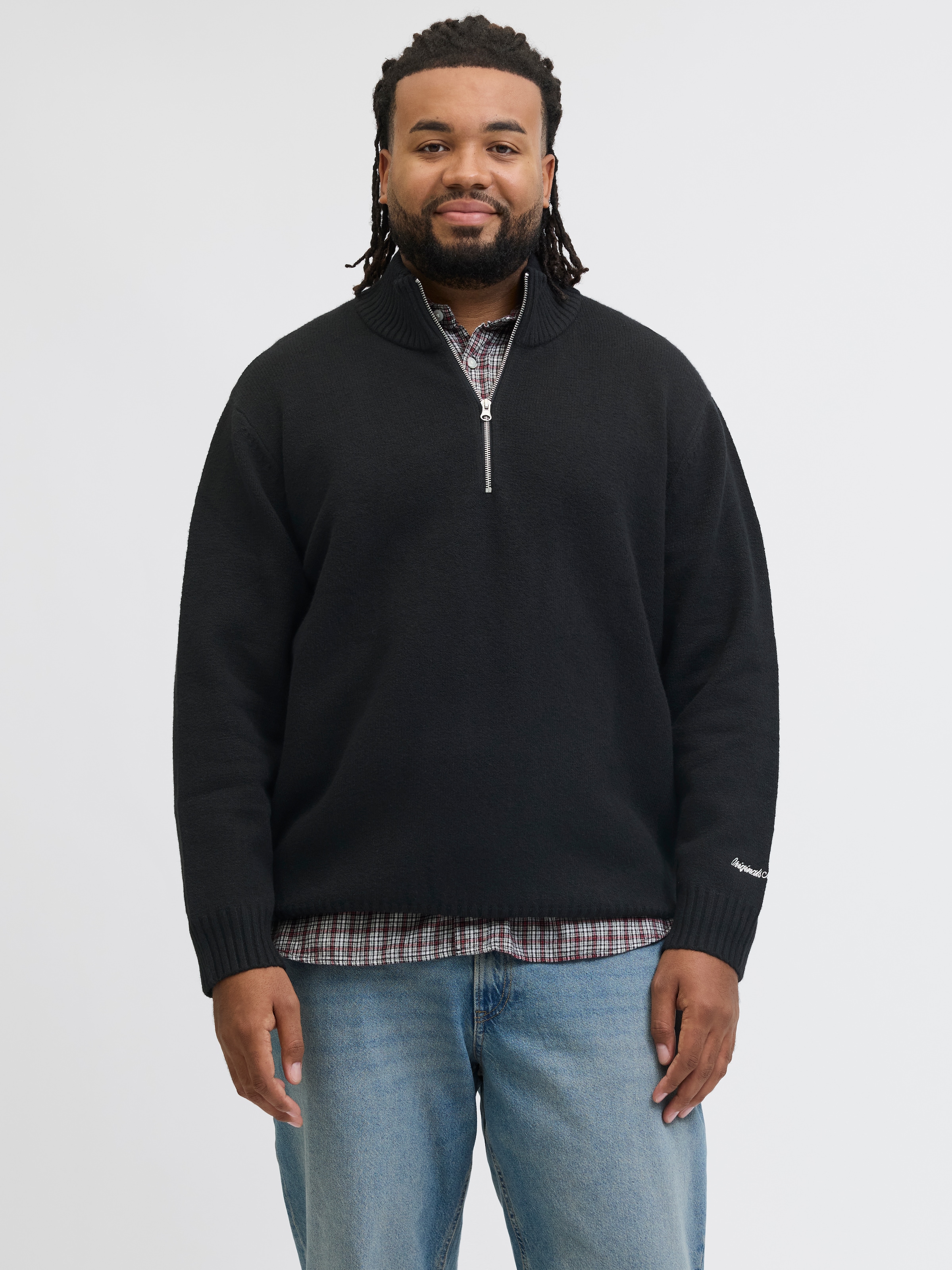 Jack & Jones PlusSize Troyer "JORNORREBRO KNIT HALF ZIP PLS" günstig online kaufen