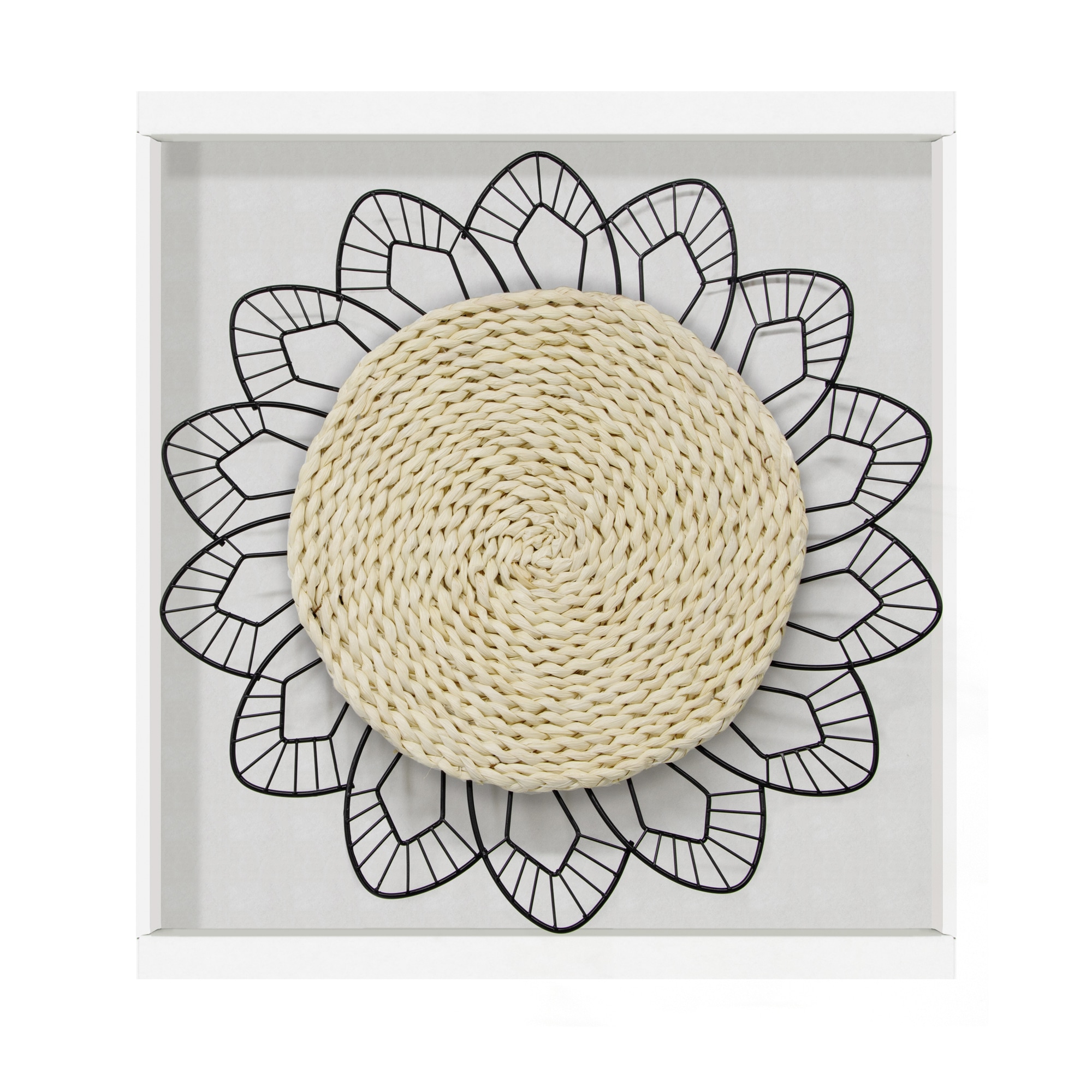 Art for the home Wandbild "Blumen Rotan Rund" Art  Blumen  Blumenbilder 1 S günstig online kaufen
