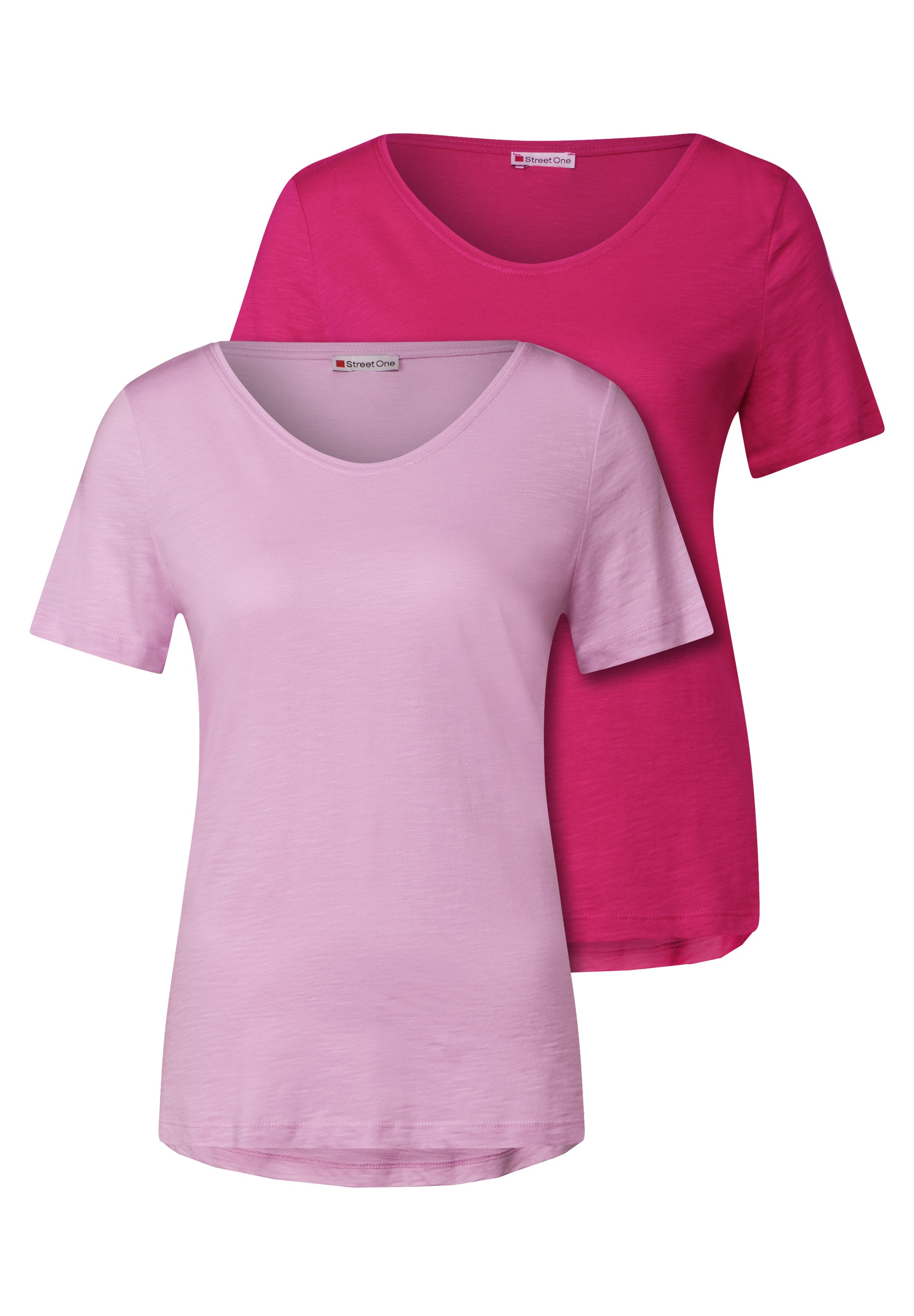 STREET ONE V-Shirt, im soften Baumwoll-Mix