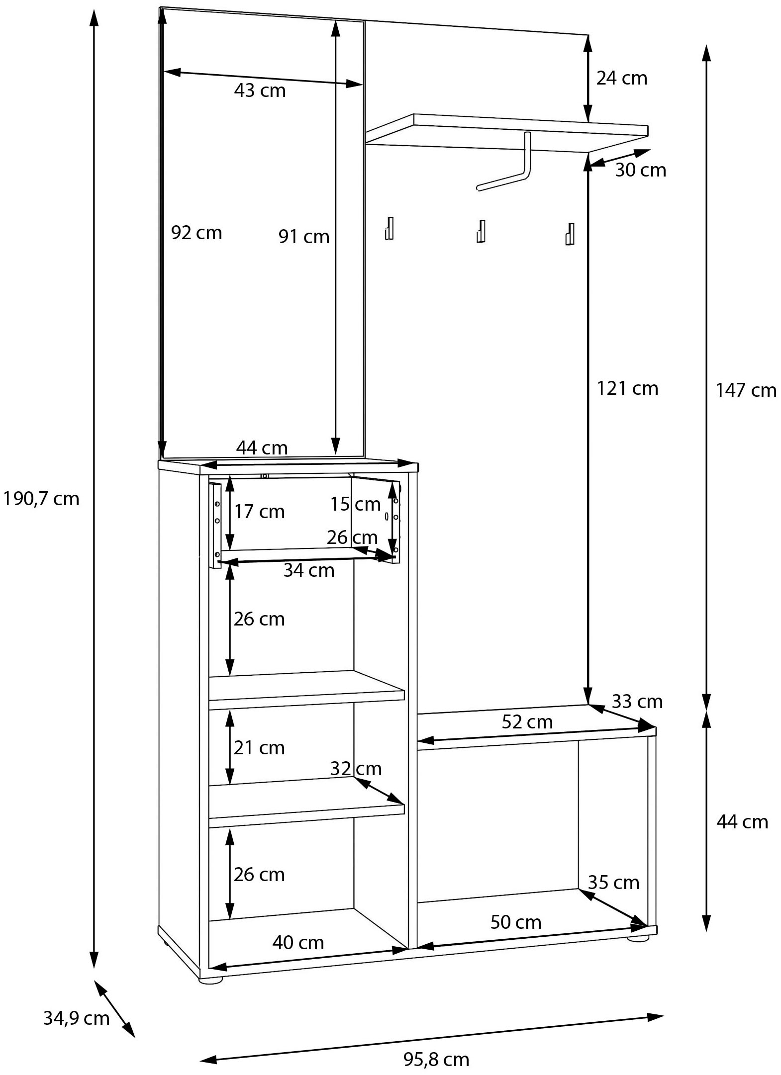 FORTE Kompaktgarderobe
