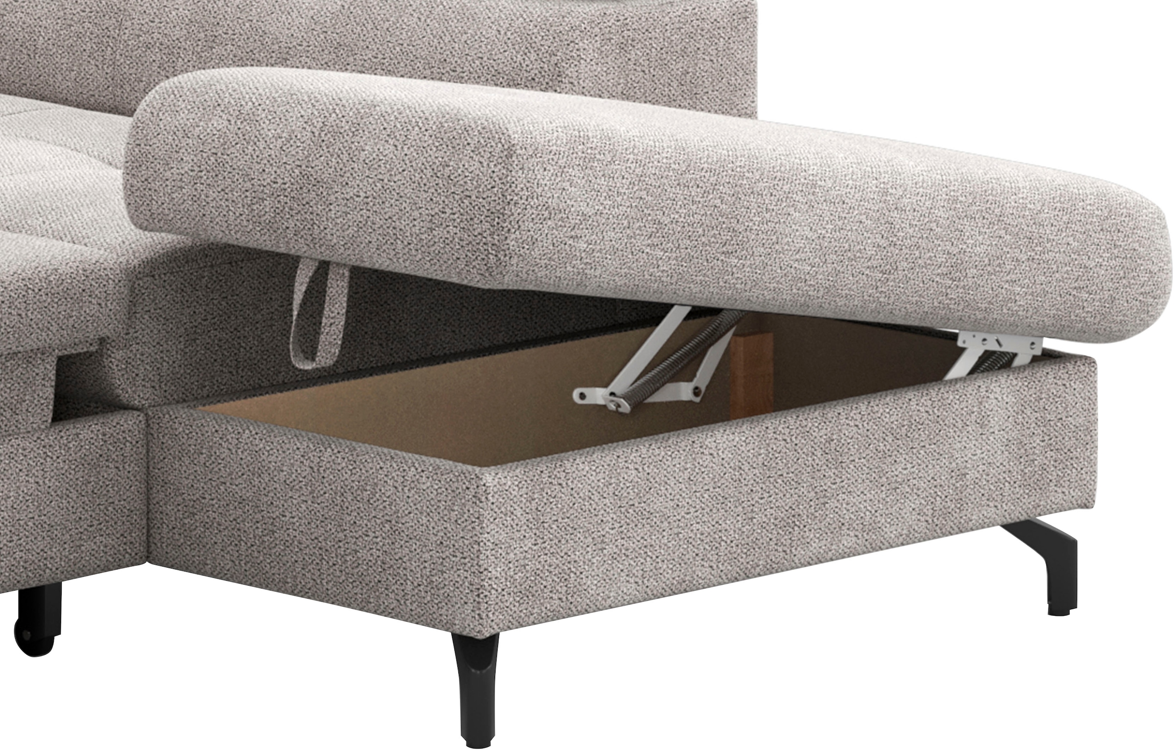 COTTA Ecksofa »Aura L-Form«, mit Schlaffunktion, Bettkasten und Kopfteilverstellung