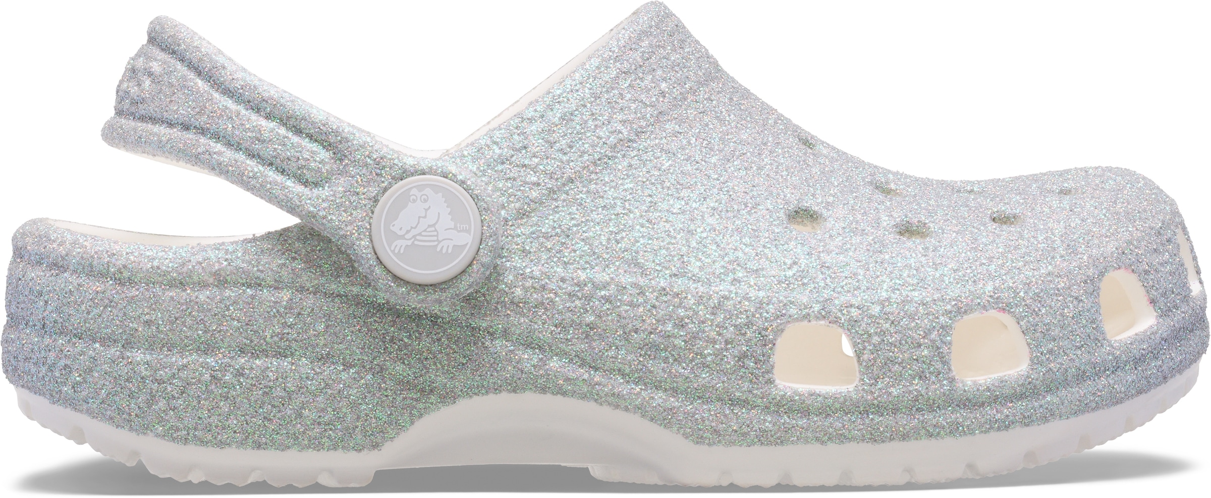 Crocs Clog »Classic Iridescent Glitter«, Glitzerschuh, Sandale, Hausschuh mit schwenkbarem Fersenriemen