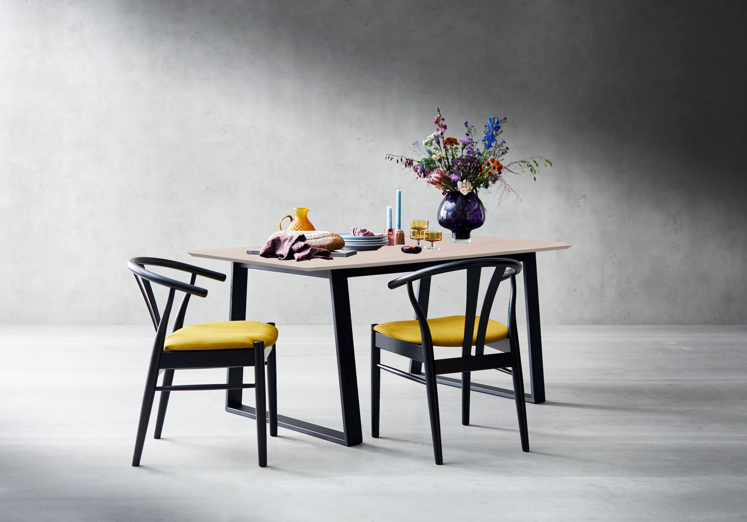 Hammel Furniture Esstisch »Meza by Tischplatte 2 BAUR | abgerundete Einlegeplatten MDF, bestellen Metallgestell, Trapez Hammel«