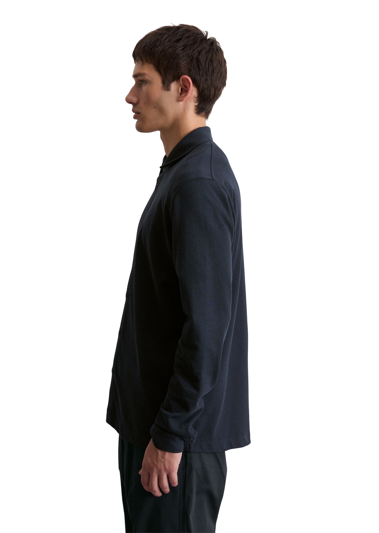 Marc O'Polo Langarm-Poloshirt »aus reiner Bio-Baumwolle«