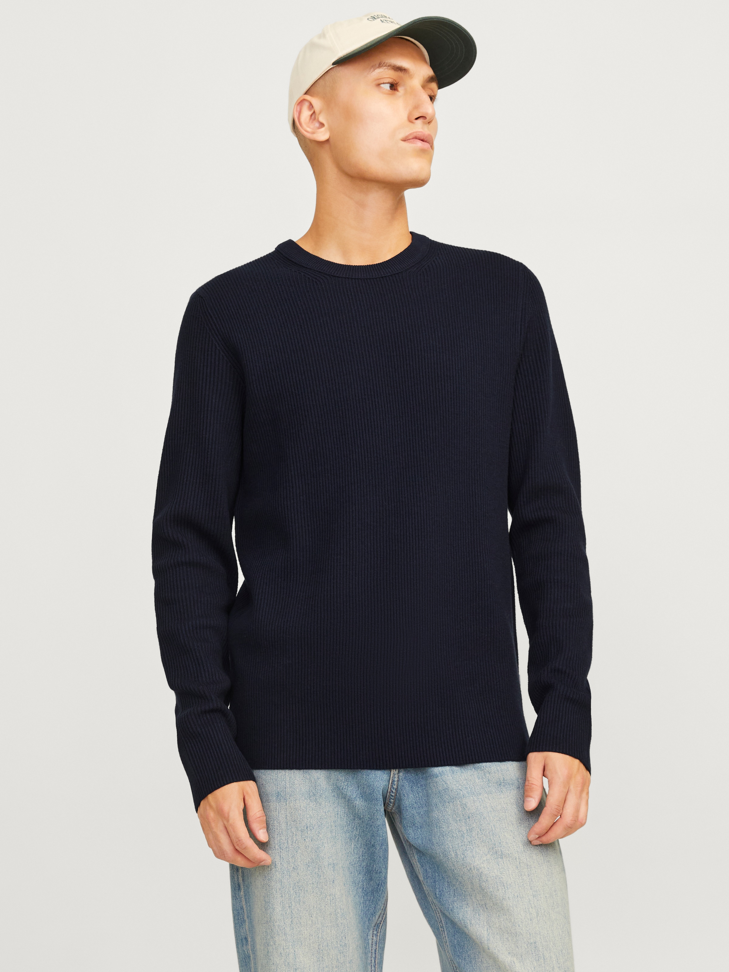 Jack & Jones Rundhalspullover "JJEPERFECT – Pullover mit pflegeleichter Qua günstig online kaufen