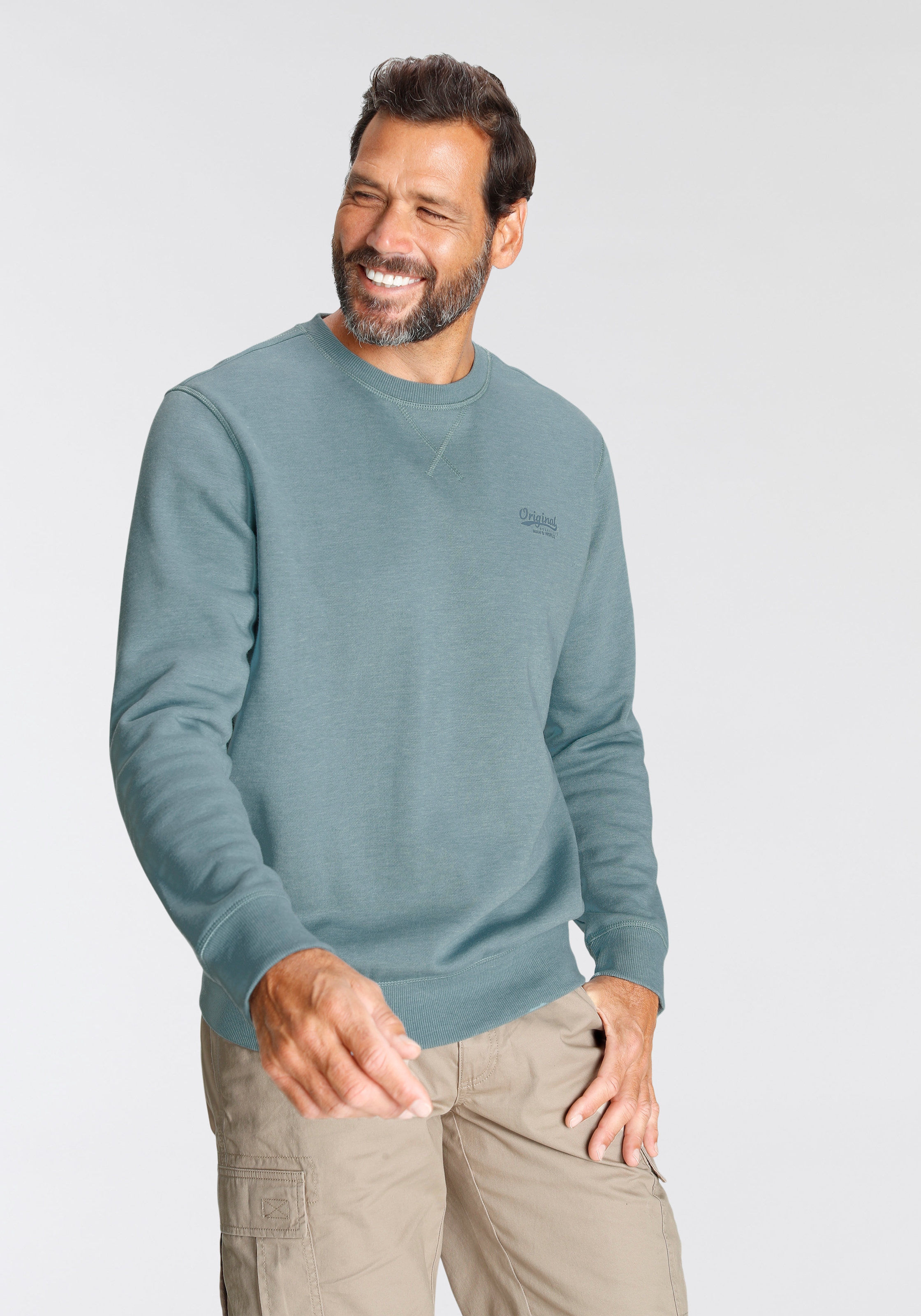 Mans World Sweatshirt "in vielen Top Farben Perfekt für Alltag, Freizeit und Büro", Premium Bestseller mit klarer Passform - Starke Preis Leistung