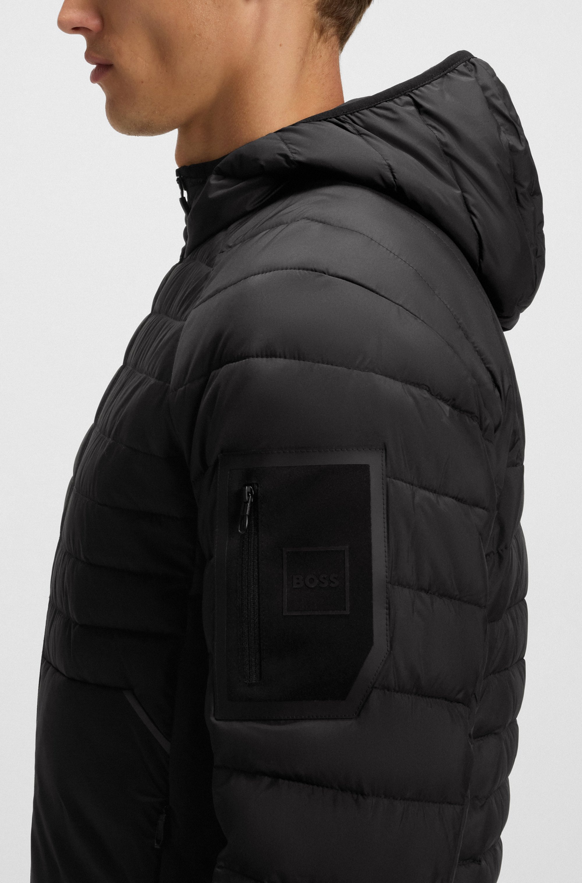 BOSS GREEN Steppjacke »OW Urbanex JT HD« mit Kapuze Kapuze, Regular Fit, reflektierende Details