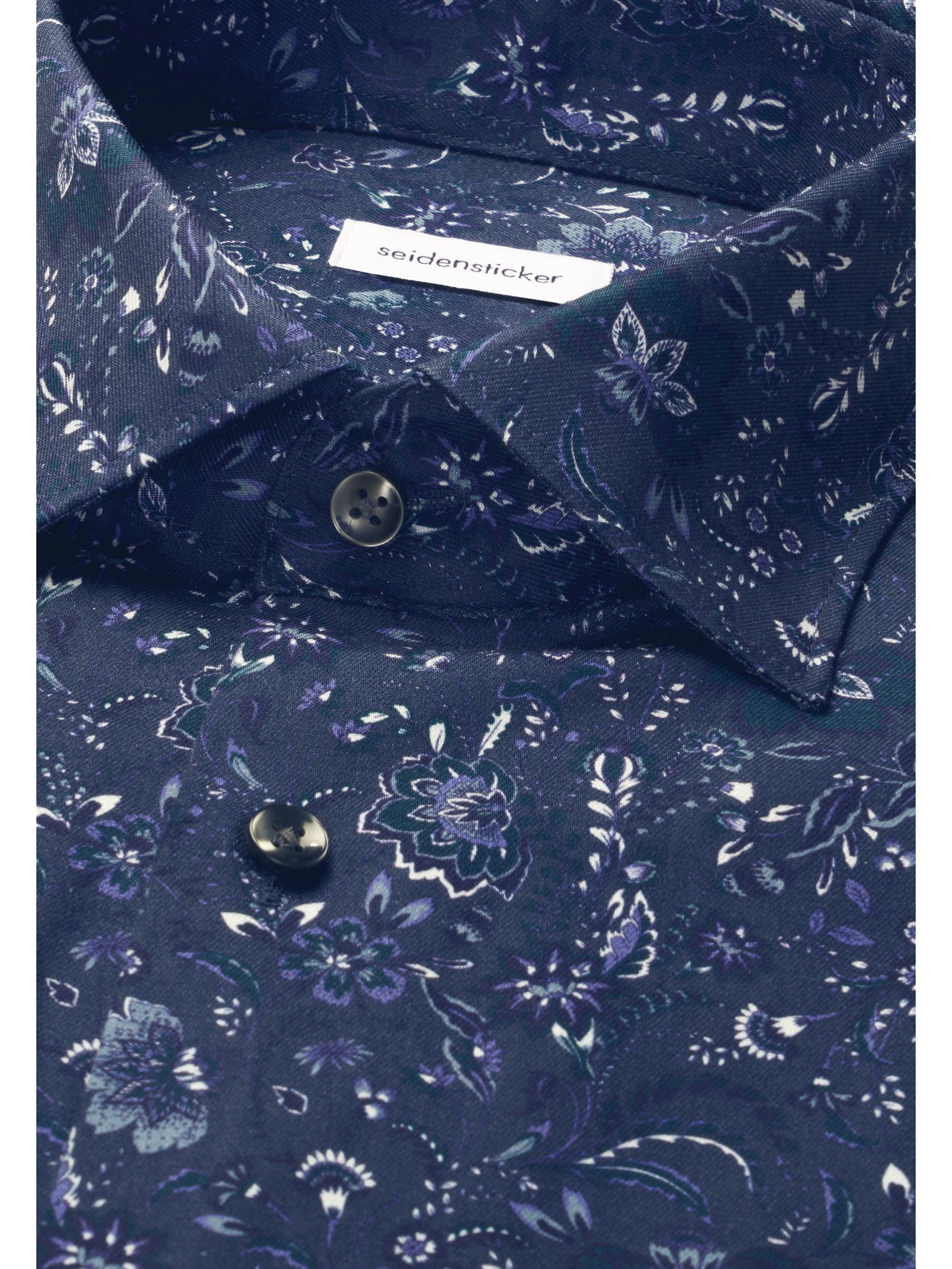 seidensticker Businesshemd »Schwarze Rose« Comfort 1/1 Kentkragen Druck