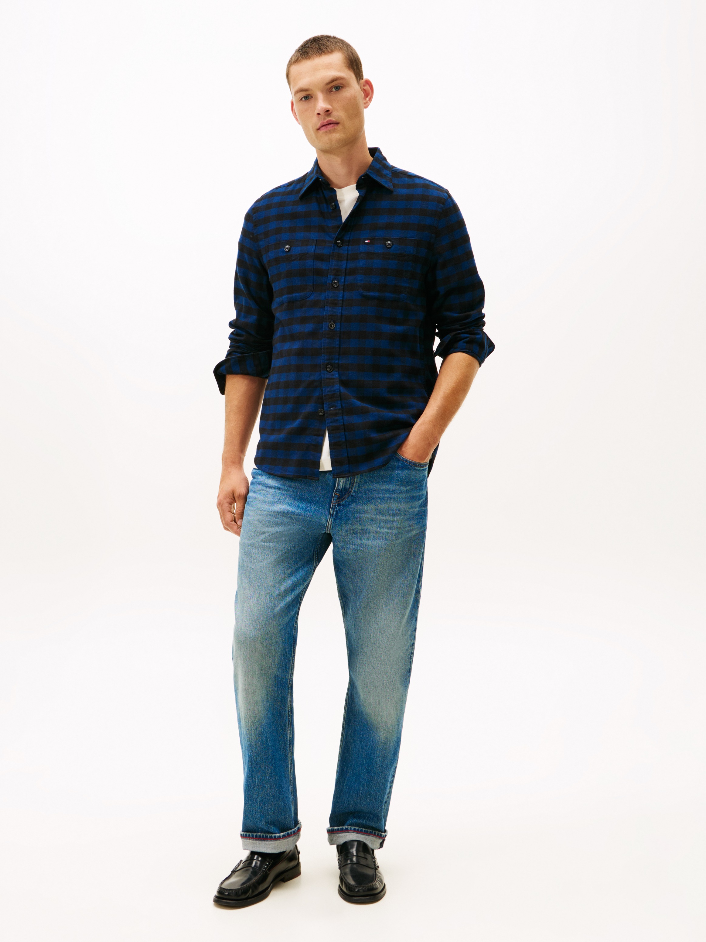 Tommy Hilfiger Langarmhemd »BUFFALO CHECK« regular fit, Kentkragen, kariert