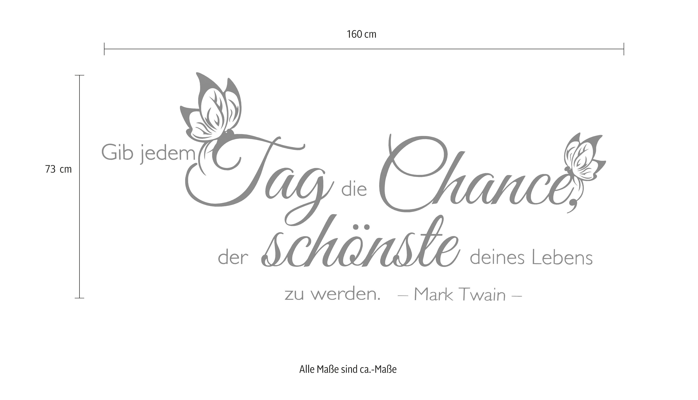 Wall-Art Wandtattoo »Schriftzug Gib jedem Tag die Chance«, selbstklebend, entfernbar