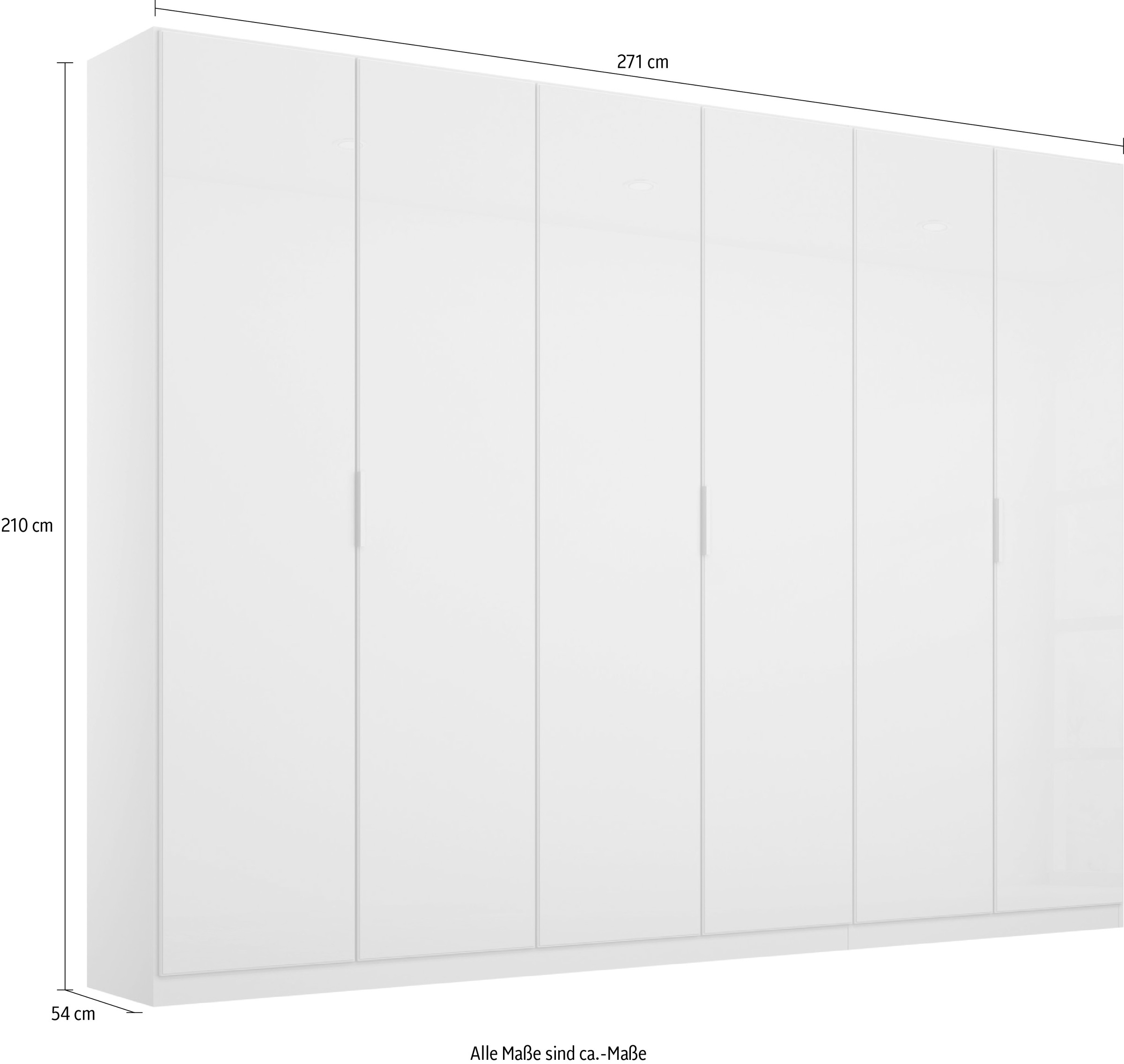rauch Drehtürenschrank »Kleiderschrank Schrank Garderobe KOLUNA mit hochwertiger Glasfront«, inkl. 2 Innenschubladen sowie extra Einlegeböden MADE IN GERMANY