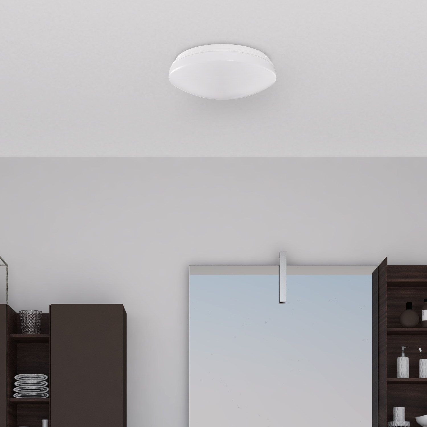 BAUR dimmbar Deckenleuchte Wohnzimmer LED Paco | Bad IP44 Wasserfest Wandleuchte Lampe Weiß Home »KENU«,