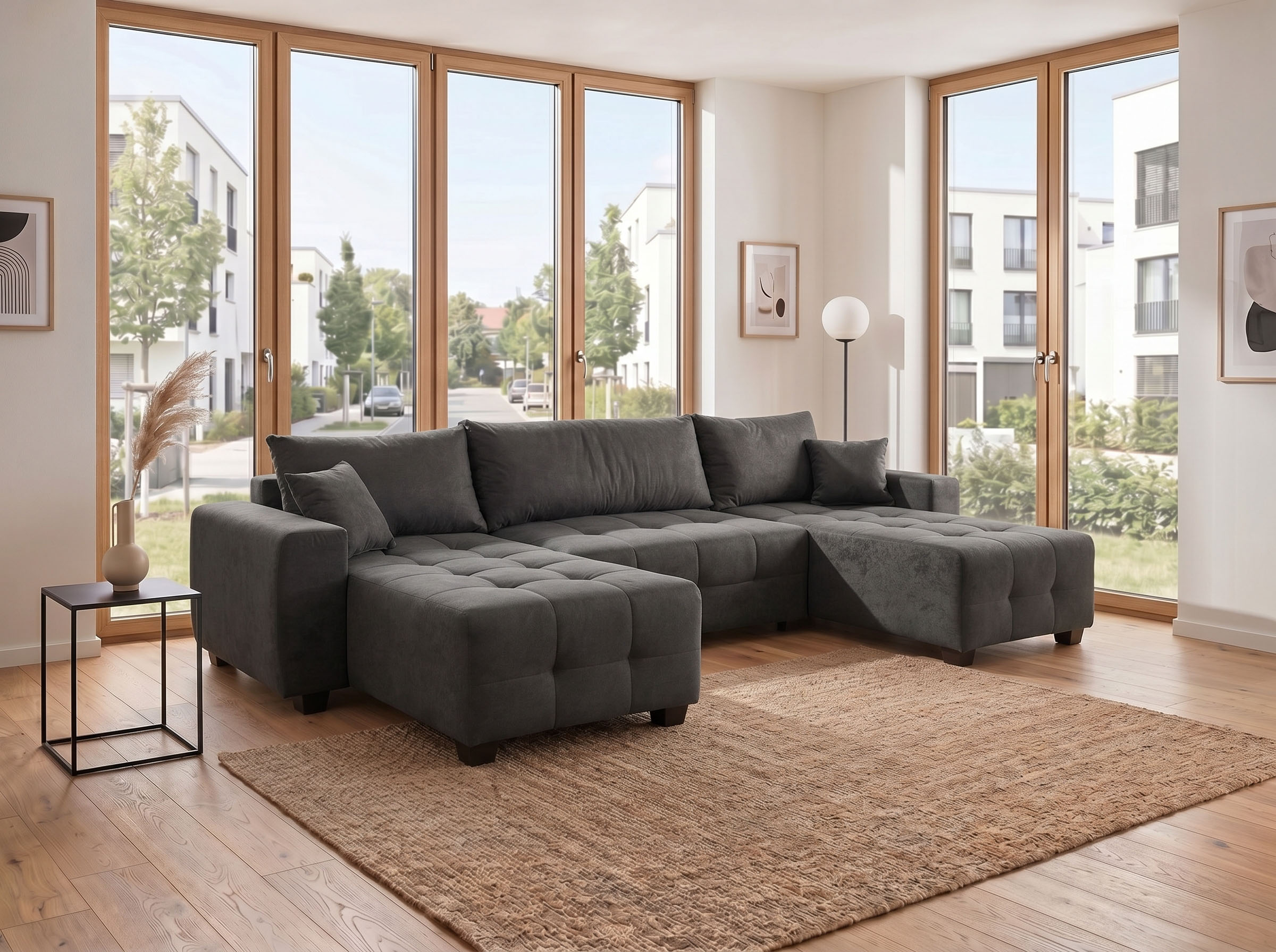 OTTO home "Bella U-Form, B: 314 cm, inkl. Schlaffunktion" inkl. Bettkasten, Bonellfederkern, extra große Liegefläche: 269x135cm