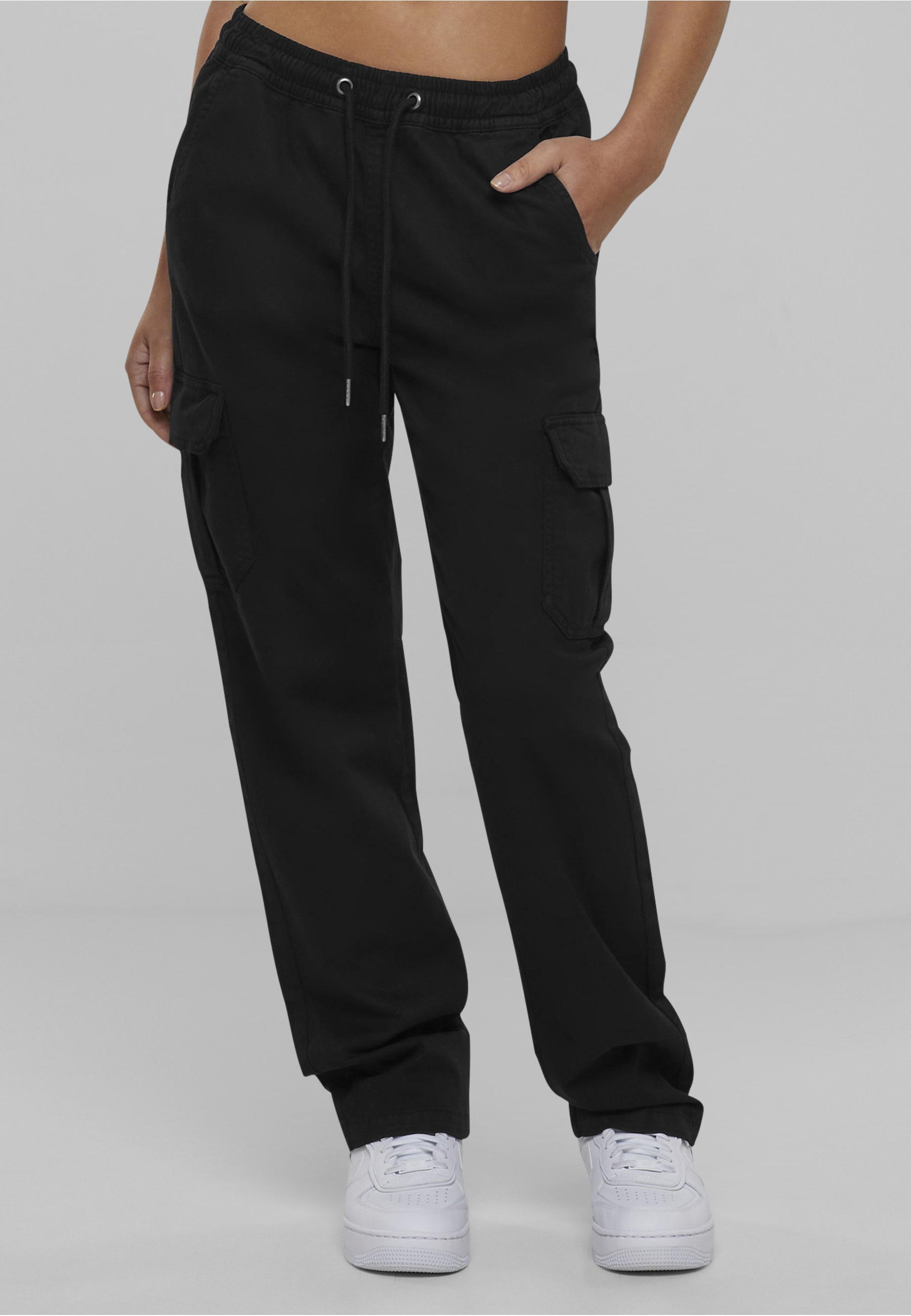 URBAN CLASSICS Cargohose »Urban Classics Damen Ladies High Waist Twill Cargo Pants«