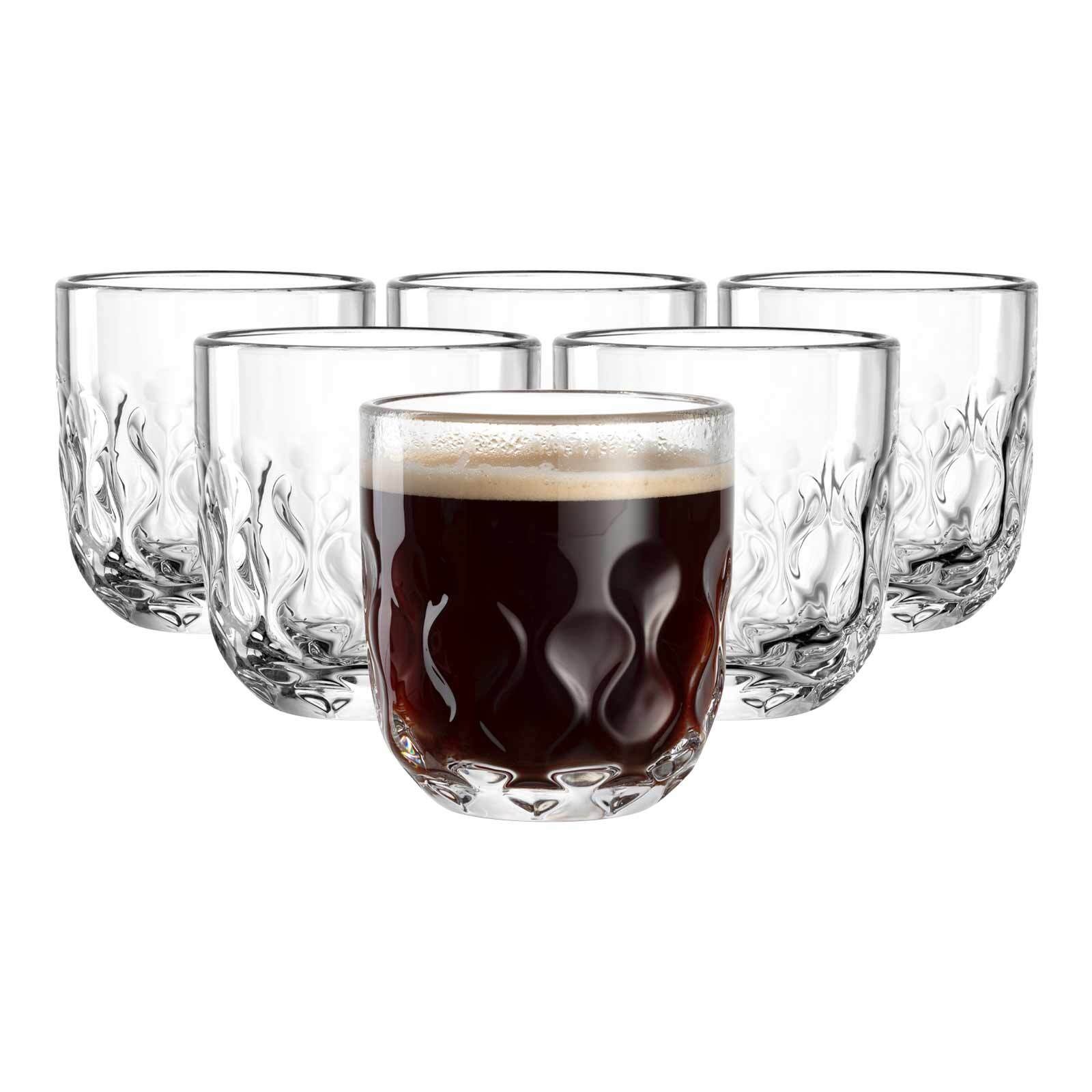 LEONARDO Latte-Macchiato-Glas "Kaffeegläser (2) Gocce 220 ml 6er Set transp günstig online kaufen