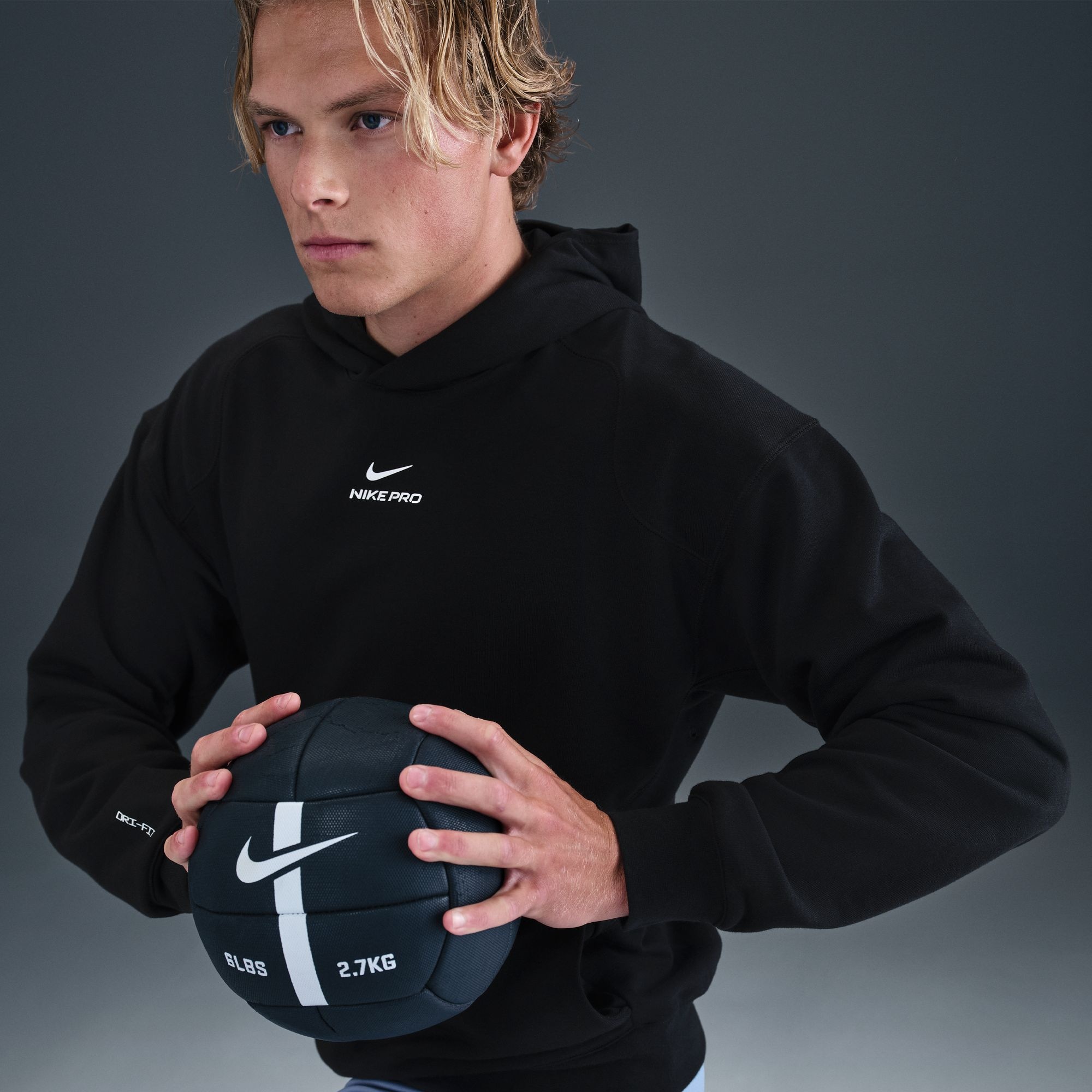 NIKE Herren Kapuzensweatshirt "M NP DF NPT MIDLAYER HOODIE"schwarz, weiß, Gr. M, Obermaterial: 54% Polyester, 46% Baumwolle, Sweatshirts