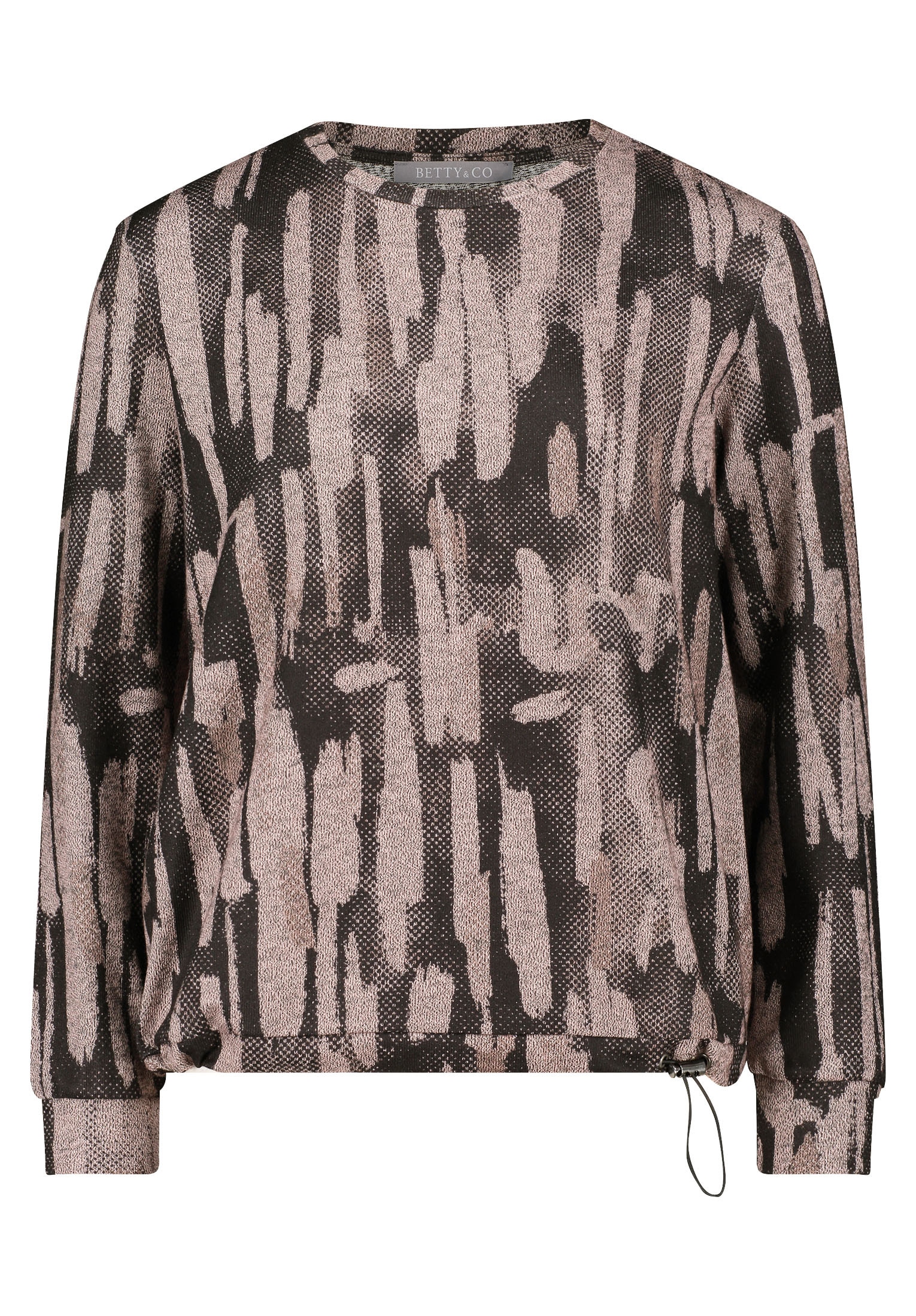 Betty&Co Kurzarmshirt »Betty & Co Damen Casual-Shirt mit Tunnelzug«, (1 tlg.), Druck