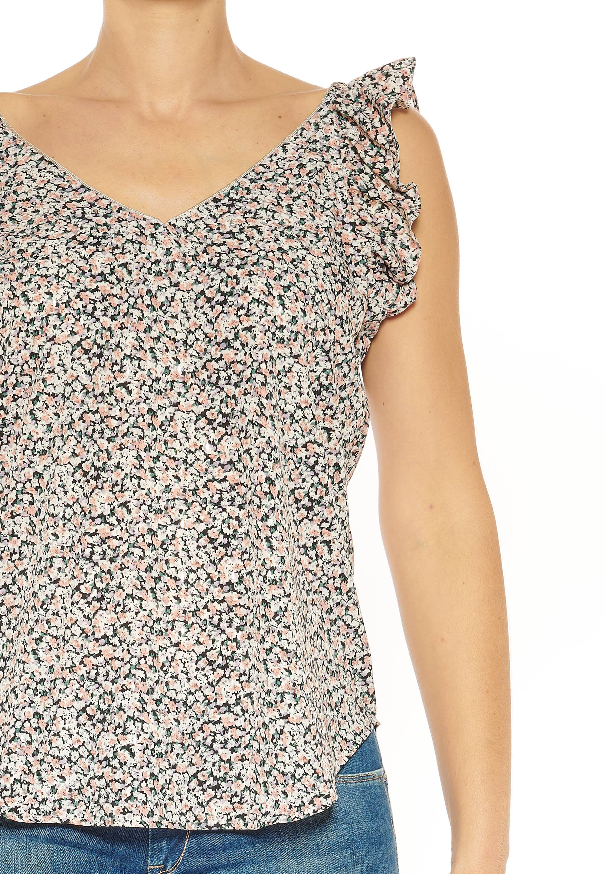 Le Temps Des Cerises Trägertop »JOSHUA«, mit floralem Allover-Print
