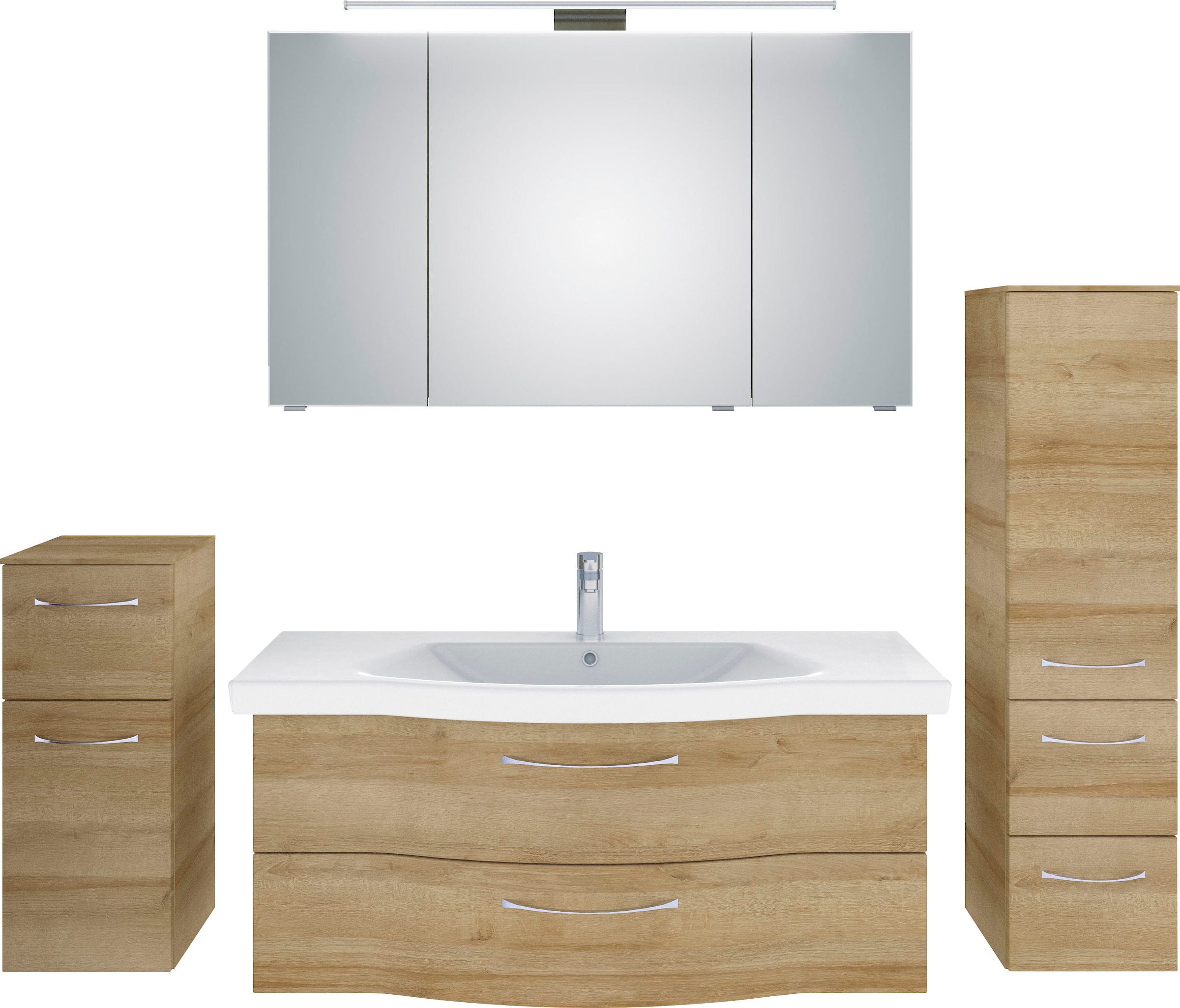 Saphir Badmöbel-Set "6005 Sprint 4-teilig, Keramik-Waschtisch mit LED-Spieg günstig online kaufen