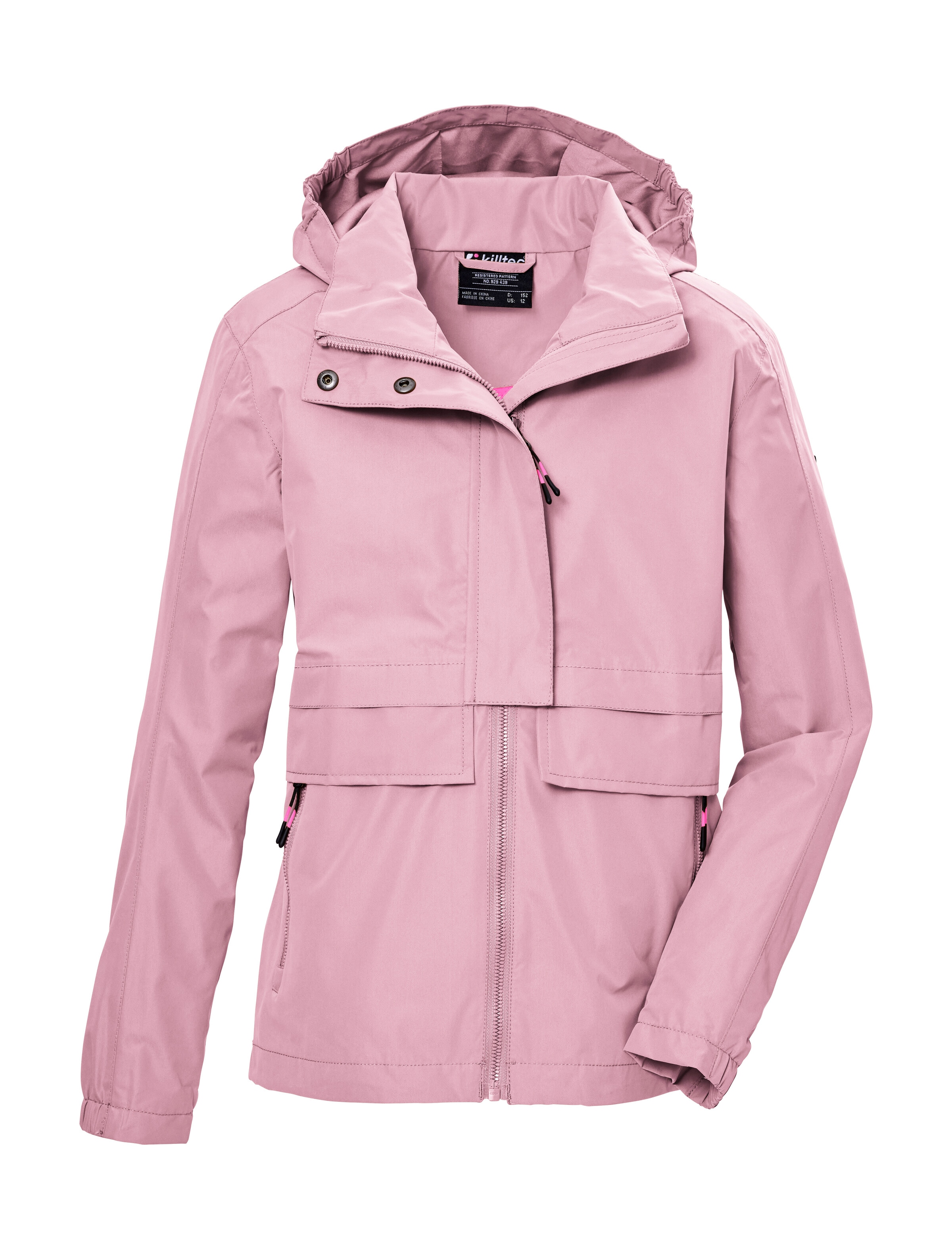 Killtec Funktionsjacke „KOS 149 GRLS JCKT“ Wasserdichte Mädchenjacke mit Kapuze und reflektierenden Elementen