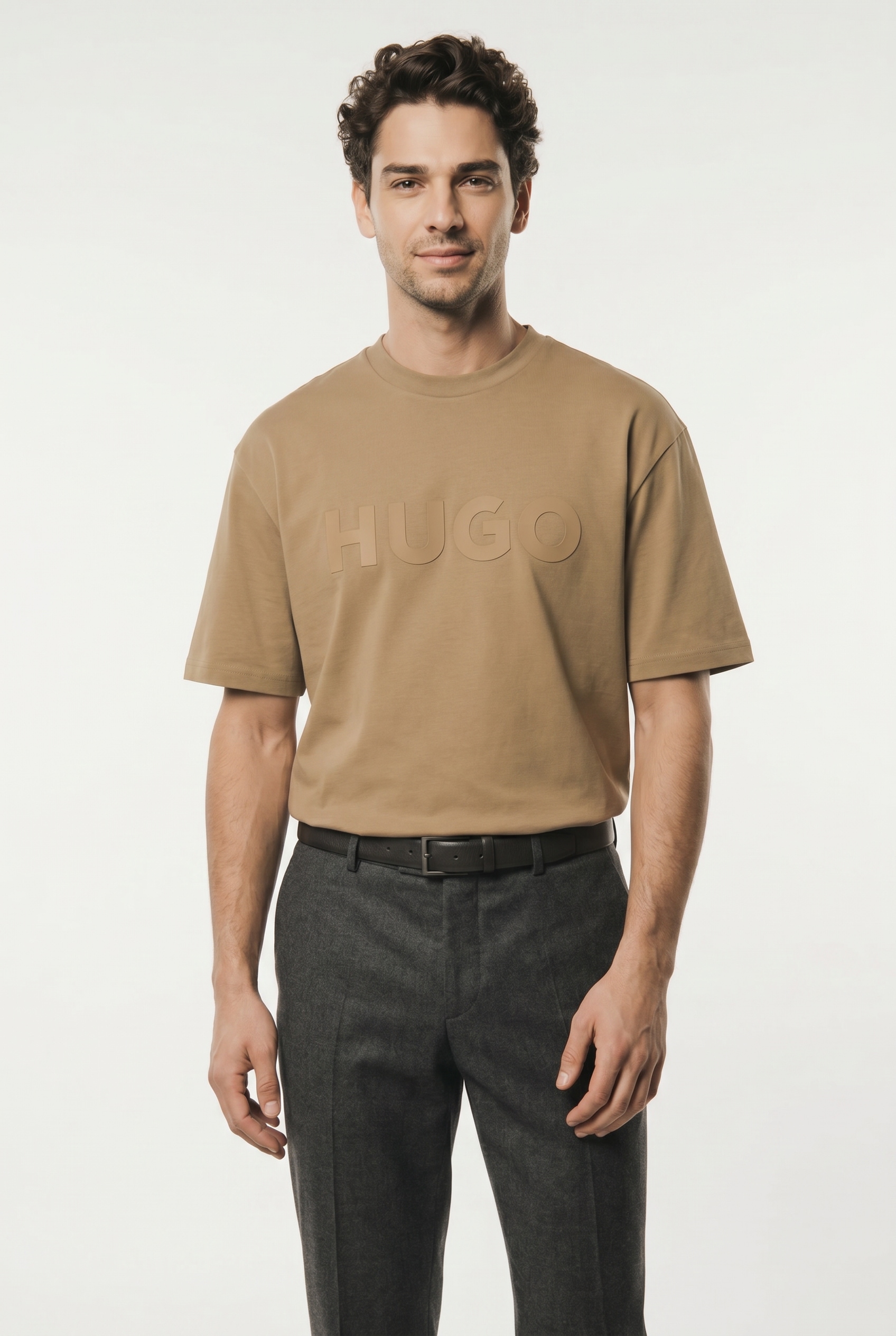 HUGO T-Shirt »Dinkee« Oversized-Fit, reine Baumwolle, Logo-Druck