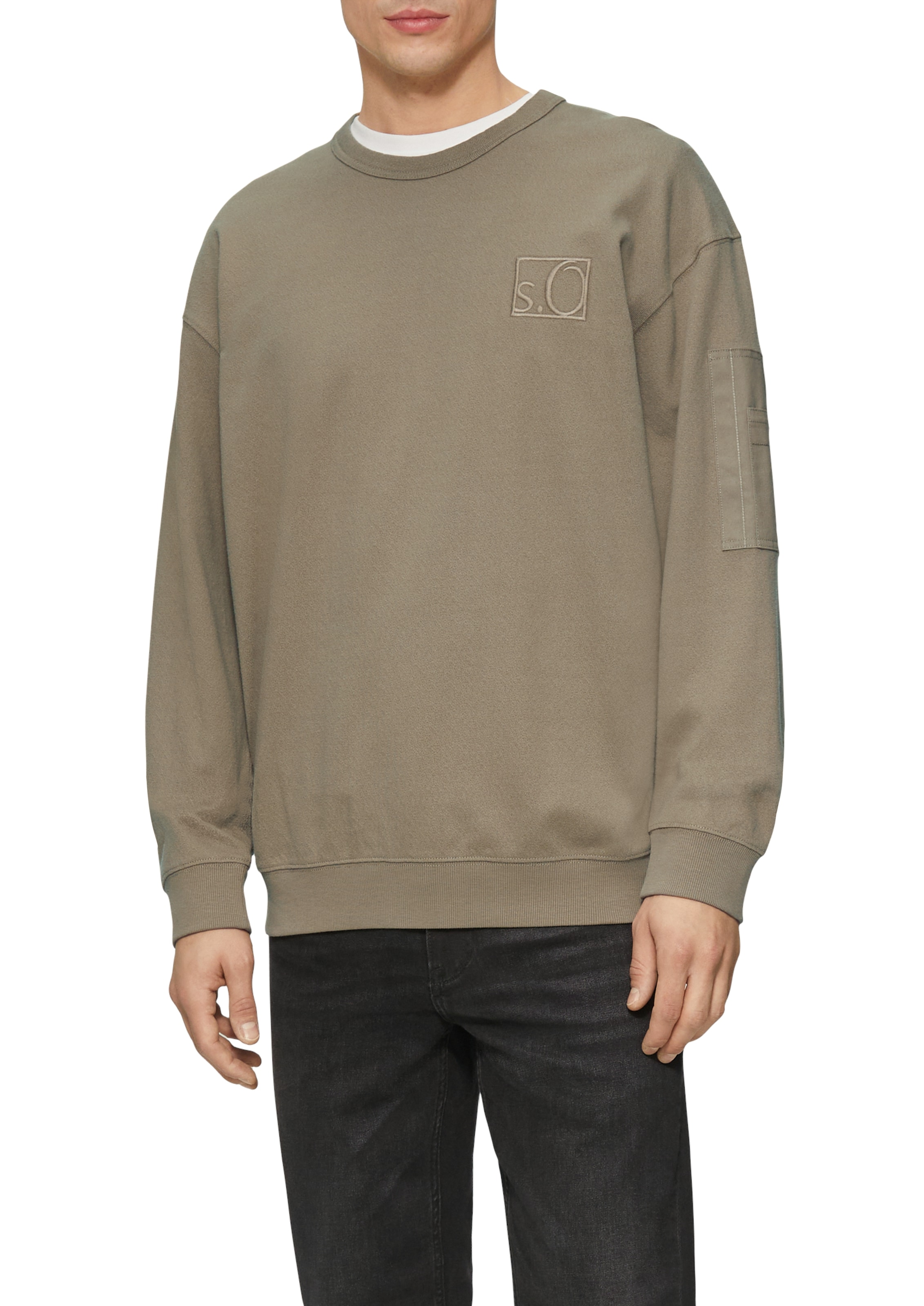 s.Oliver Sweatshirt, mit Logo Stickerei